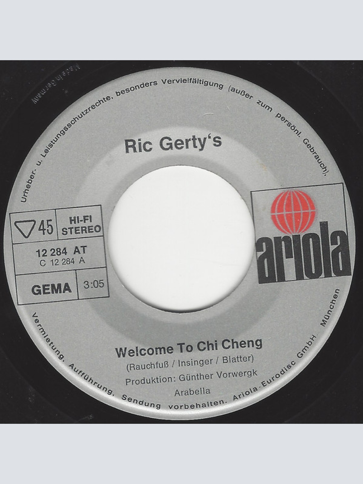 Vinyl / Ric Gerty's - Welcome To Chi Cheng