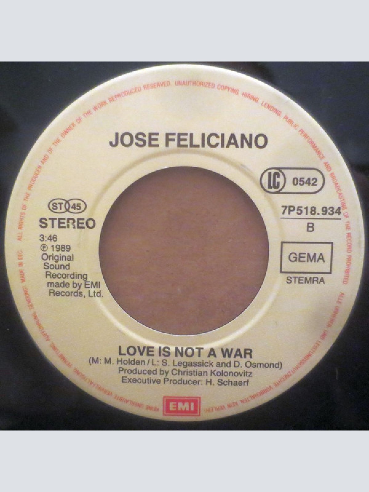 Vinyl / Jose Feliciano* - Living In A World