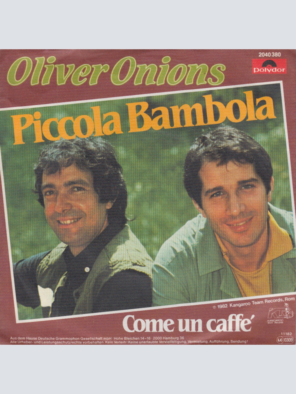Vinyl / Oliver Onions - Piccola Bambola