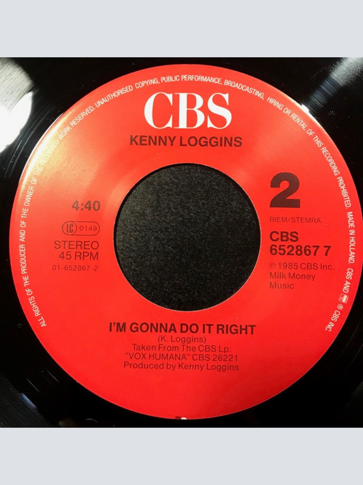 Vinyl / Kenny Loggins - Nobody's Fool (Theme From "Caddyshack II")