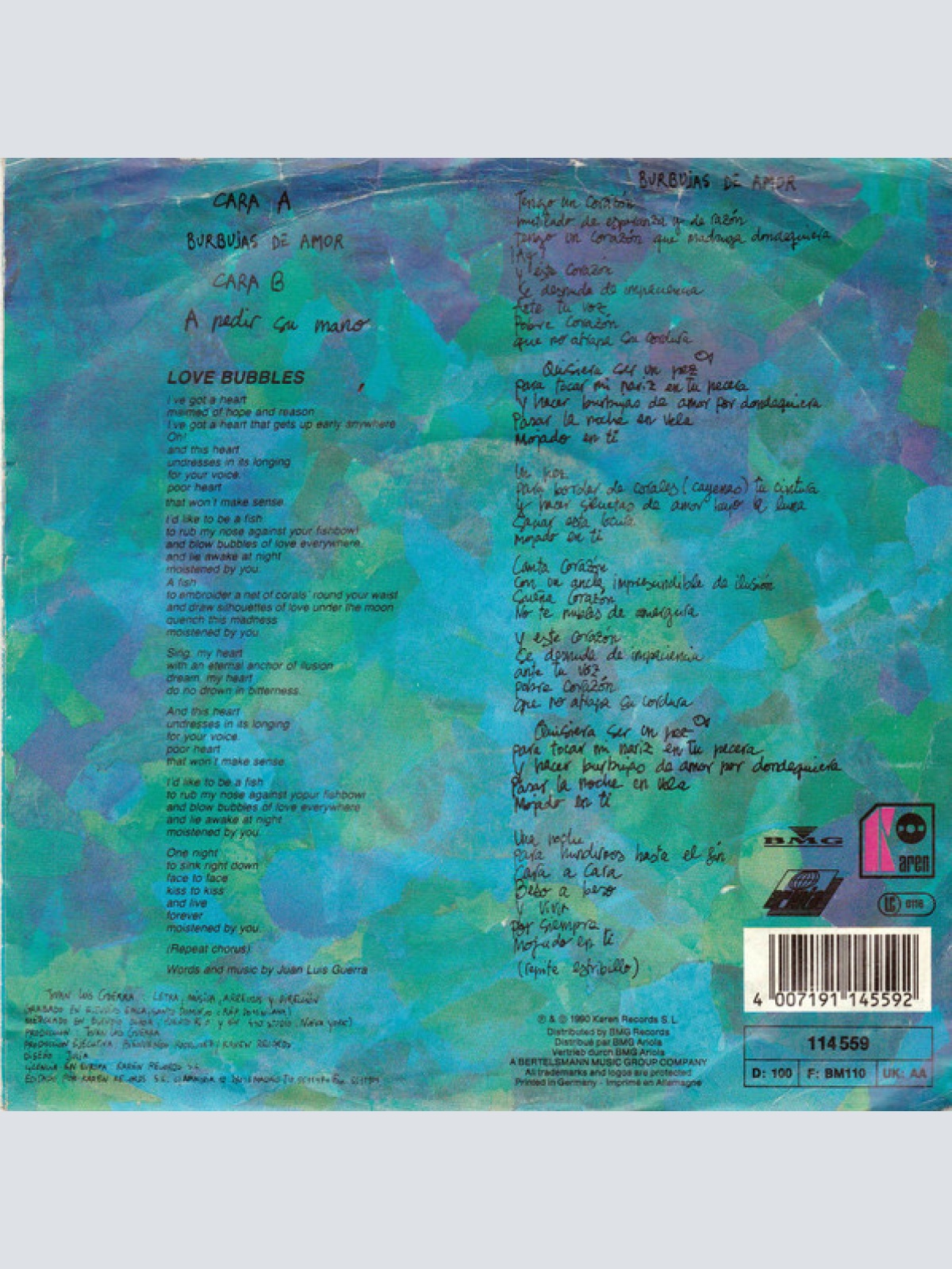 Vinyl / Juan Luis Guerra Y 4;40* - Burbujas De Amor