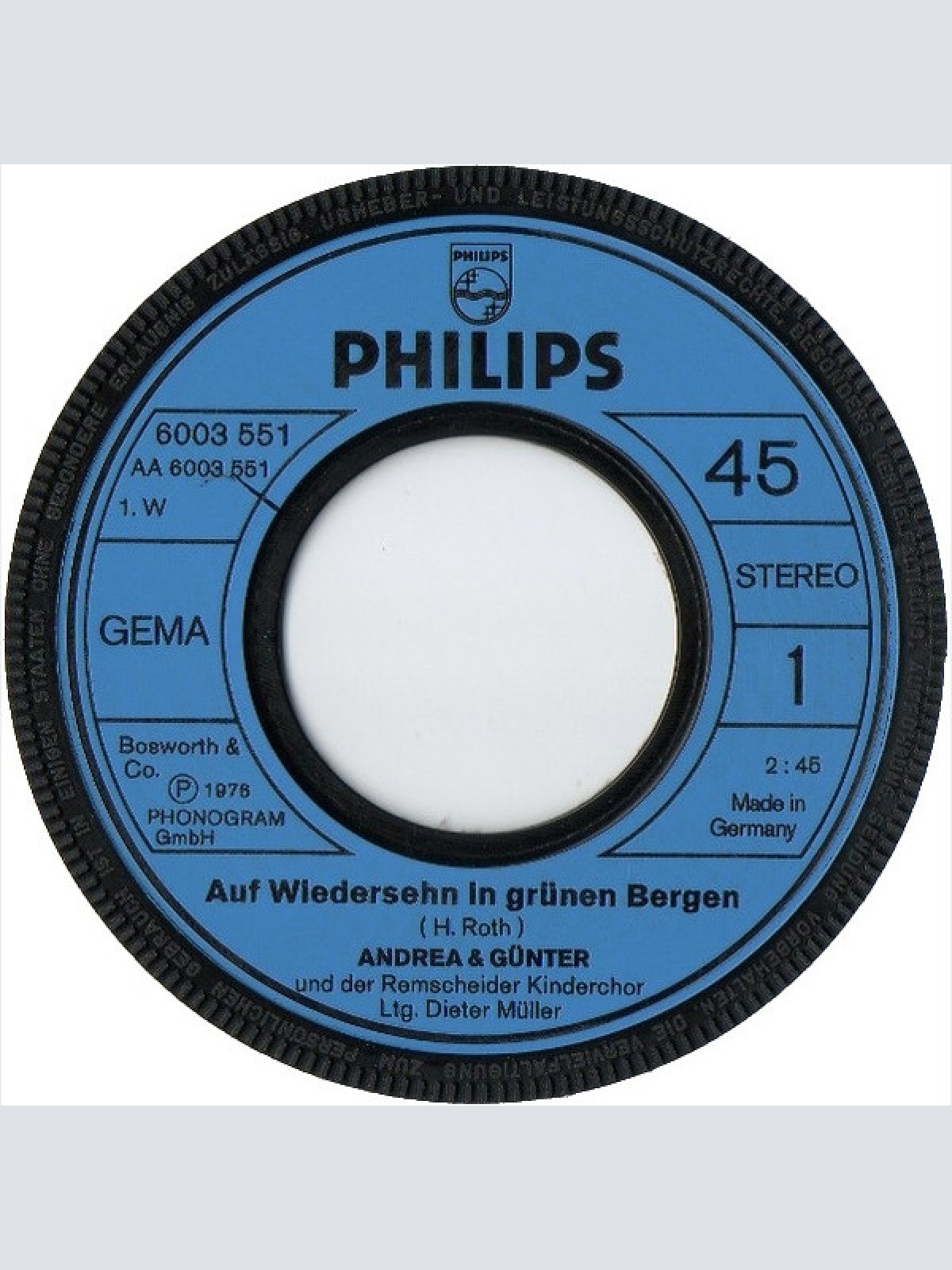 Vinyl / Andrea & Günter* - Auf Wiedersehn In Grünen Bergen / Kuss-Polka