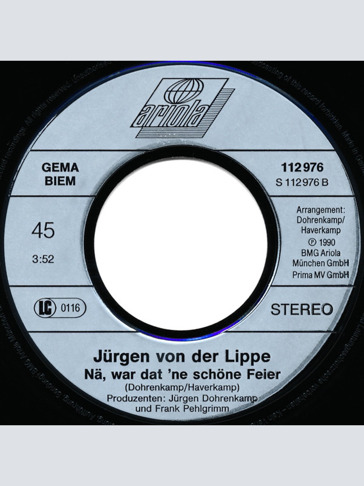 Vinyl / Jürgen Von Der Lippe - Beamtenrap