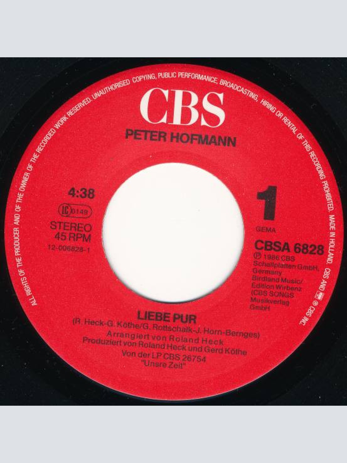 Vinyl / Peter Hofmann - Liebe Pur