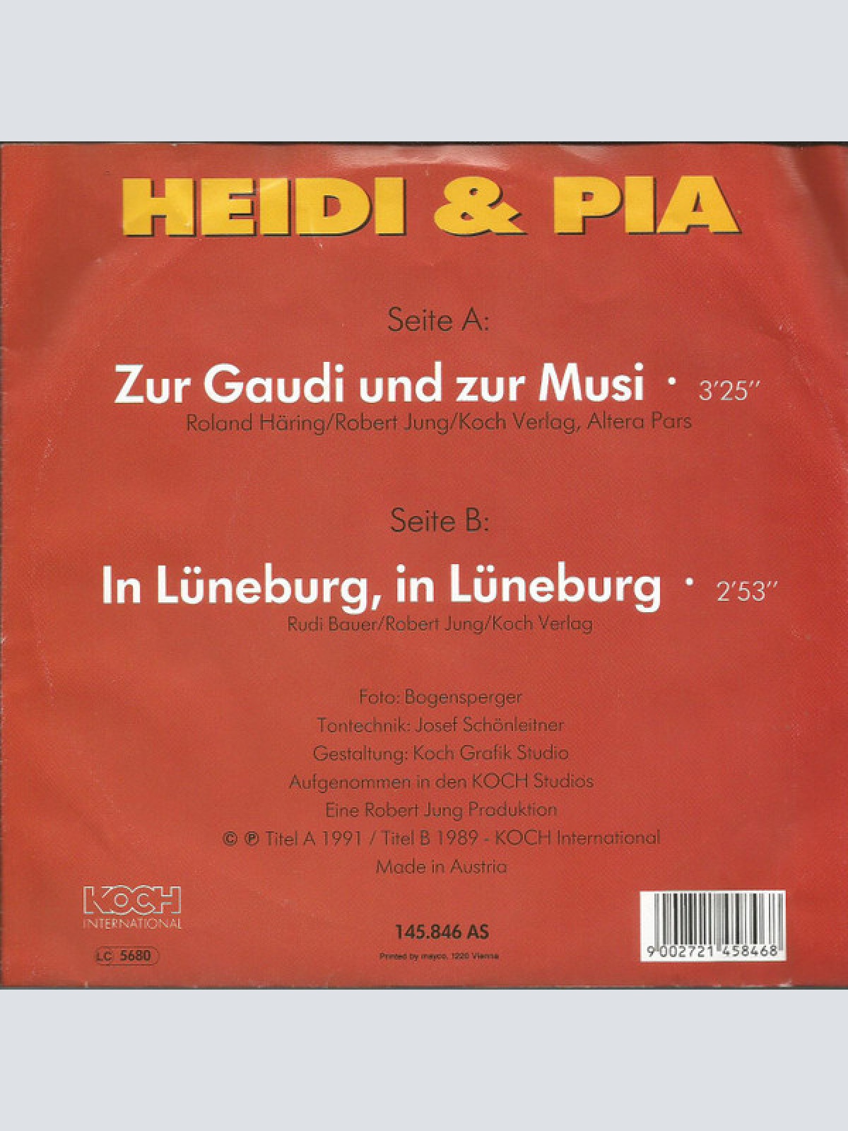 Vinyl / Heidi Und Pia - Zur Gaudi Und Zur Musi