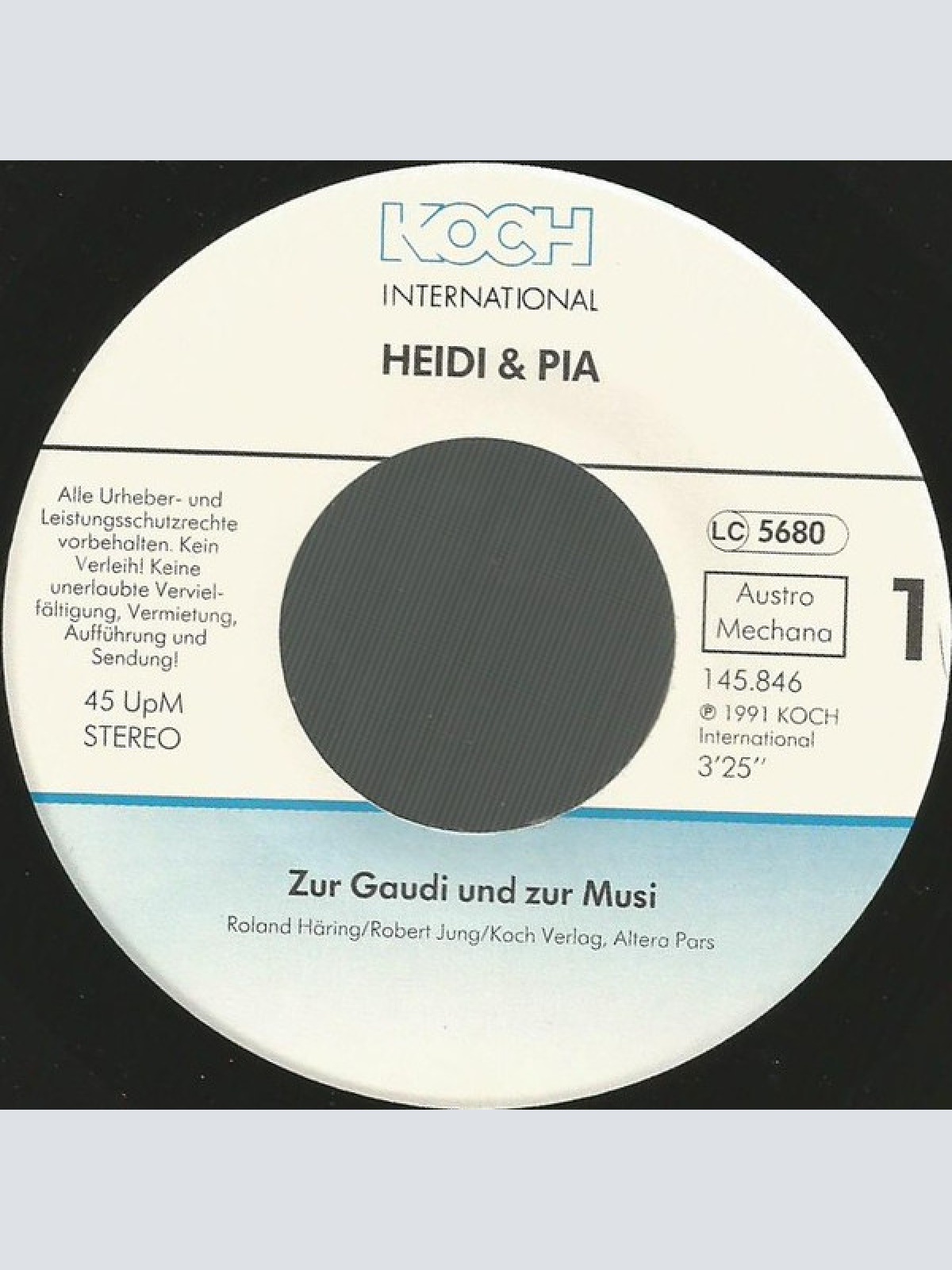 Vinyl / Heidi Und Pia - Zur Gaudi Und Zur Musi
