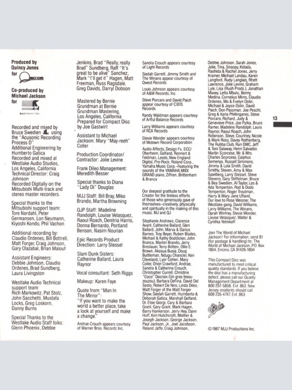 CD / Michael Jackson - Bad