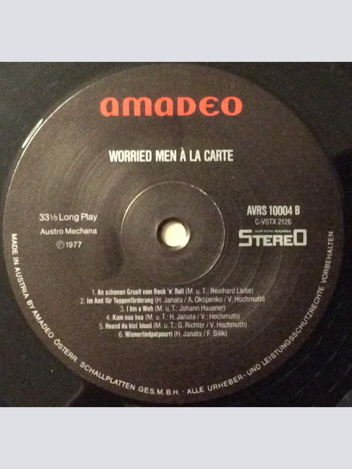 Vinyl / The Worried Men Skiffle Group* - »À La Carte«