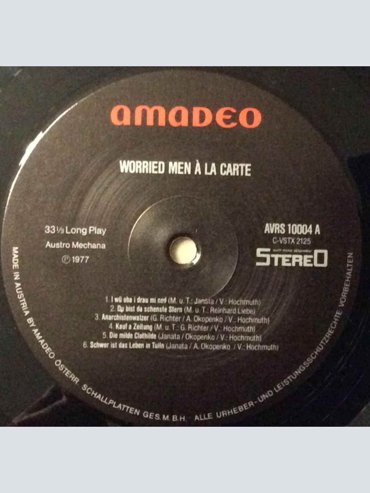 Vinyl / The Worried Men Skiffle Group* - »À La Carte«