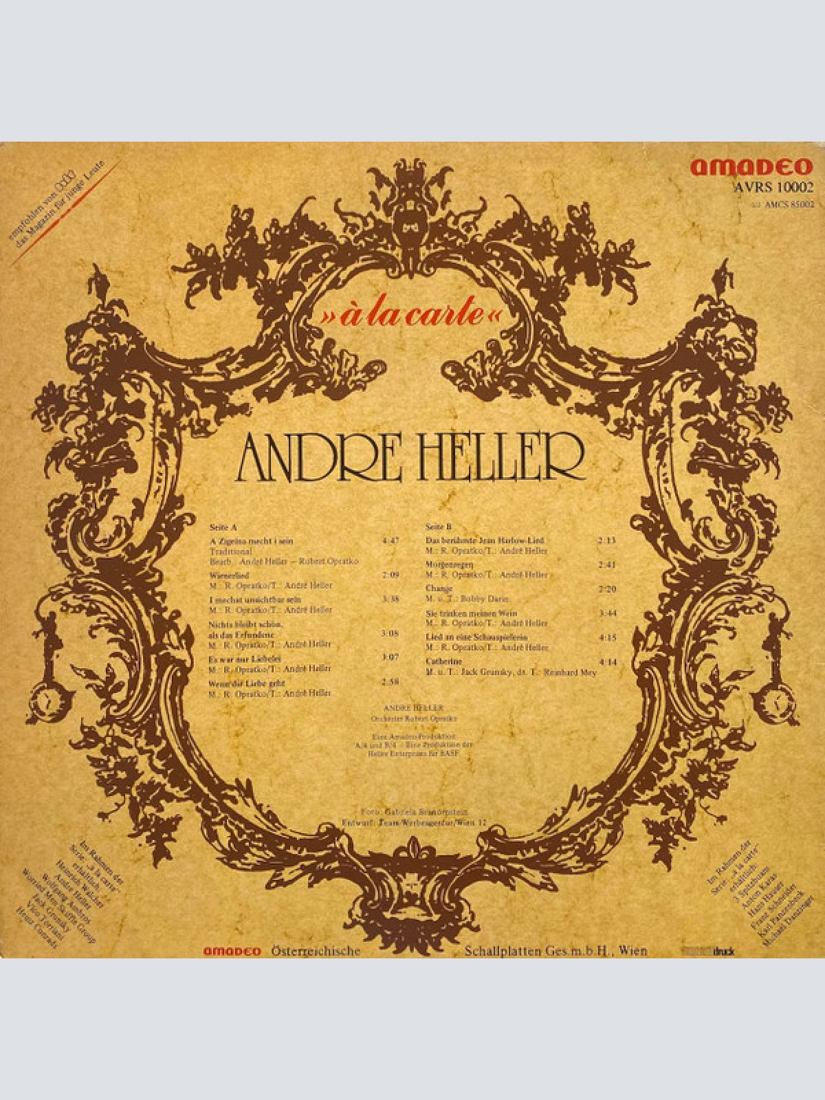 Vinyl / André Heller - A La Carte