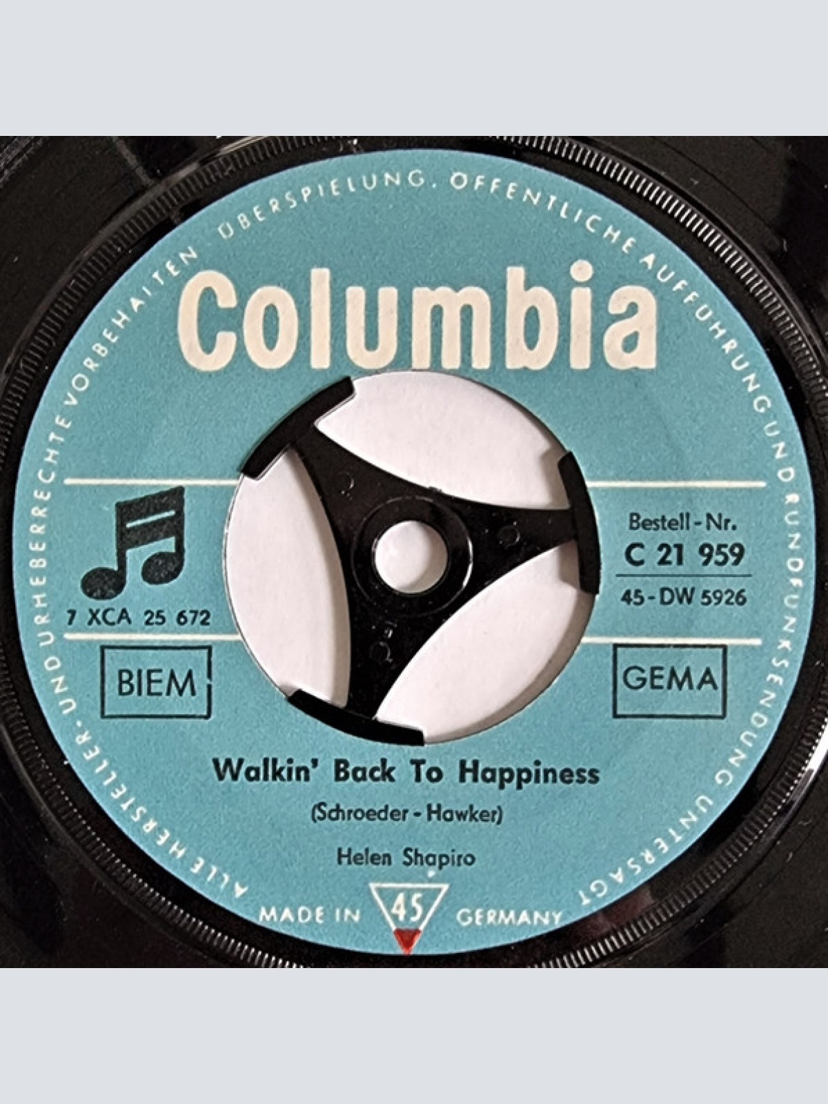 Vinyl / Helen Shapiro - Walkin' Back To Happiness / Kiss 'N' Run