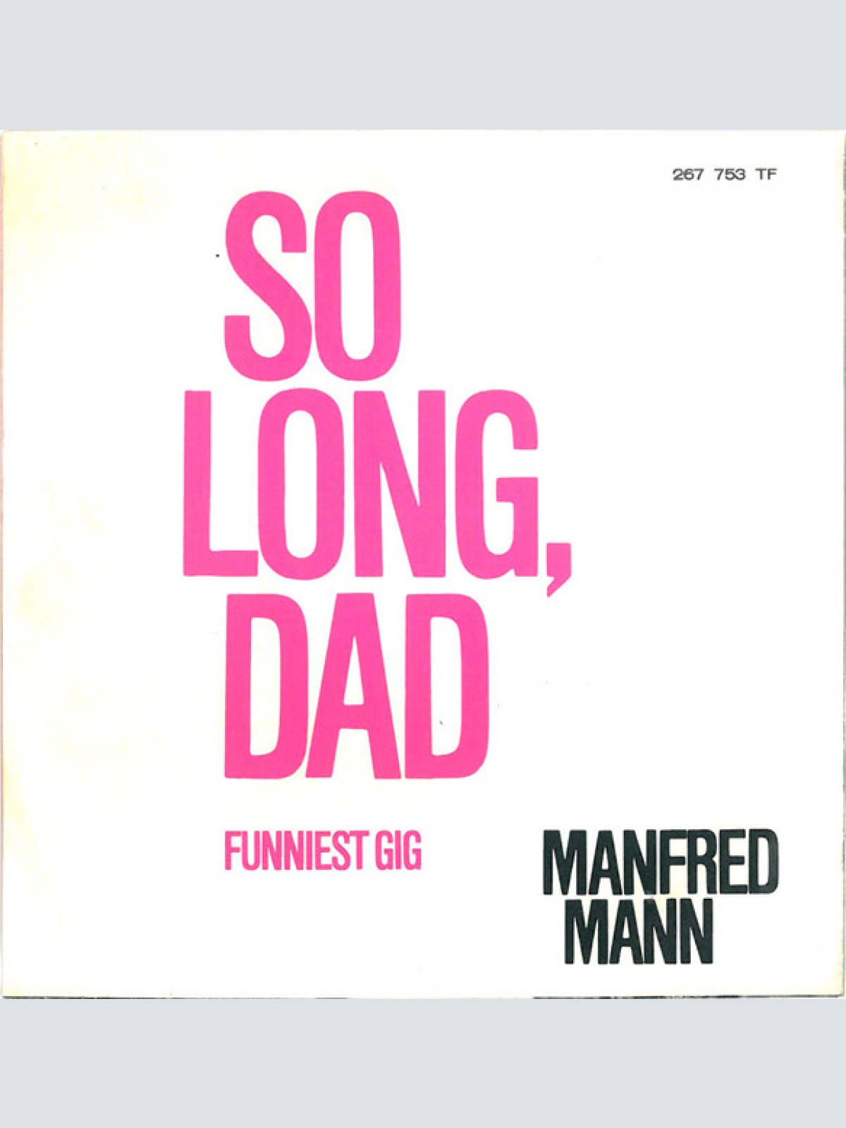 Vinyl / Manfred Mann - So Long, Dad
