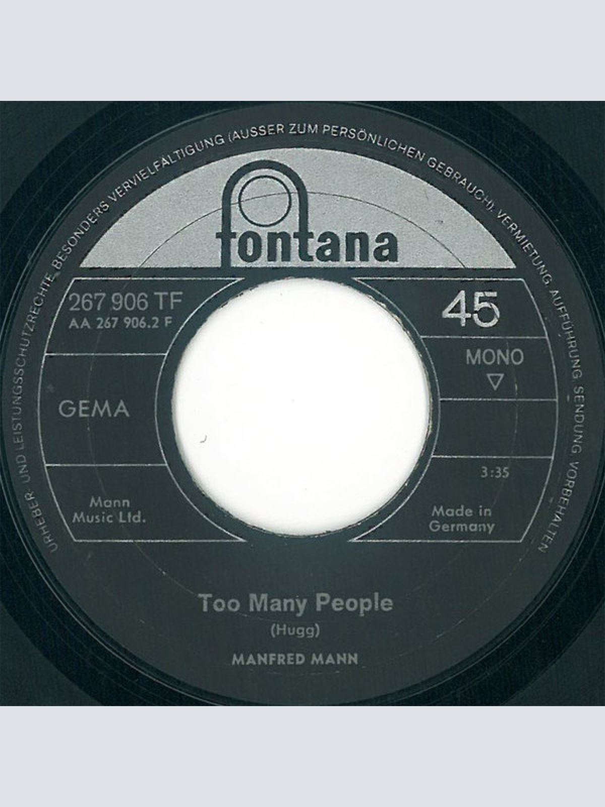 Vinyl / Manfred Mann - Fox On The Run