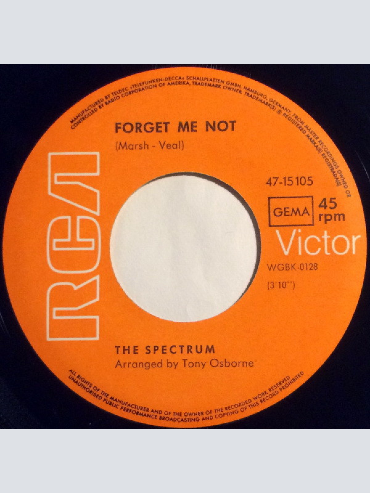 Vinyl / The Spectrum - Little Red Boat By The River / Forget Me Not