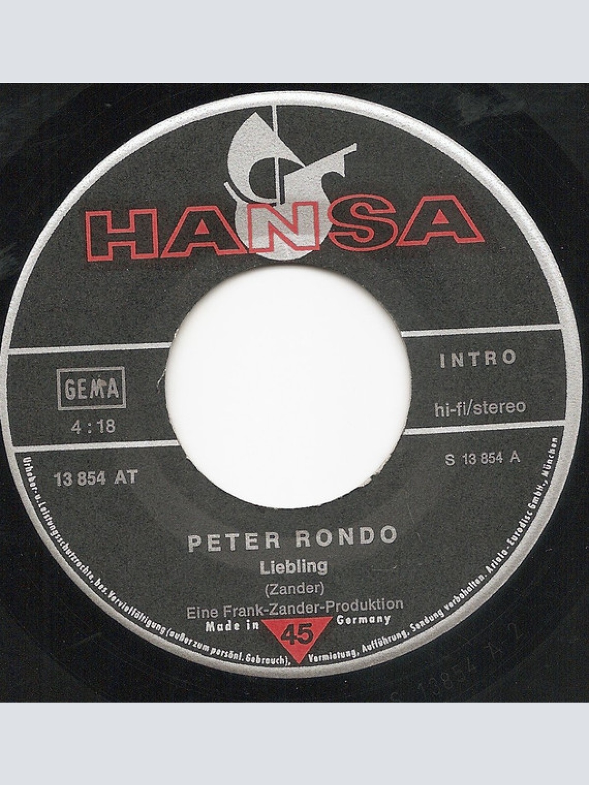 Vinyl / Peter Rondo - Liebling
