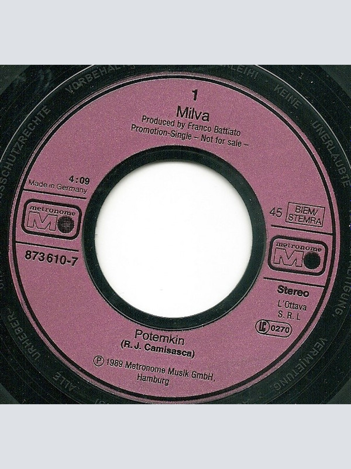 Vinyl / Milva - Potemkin