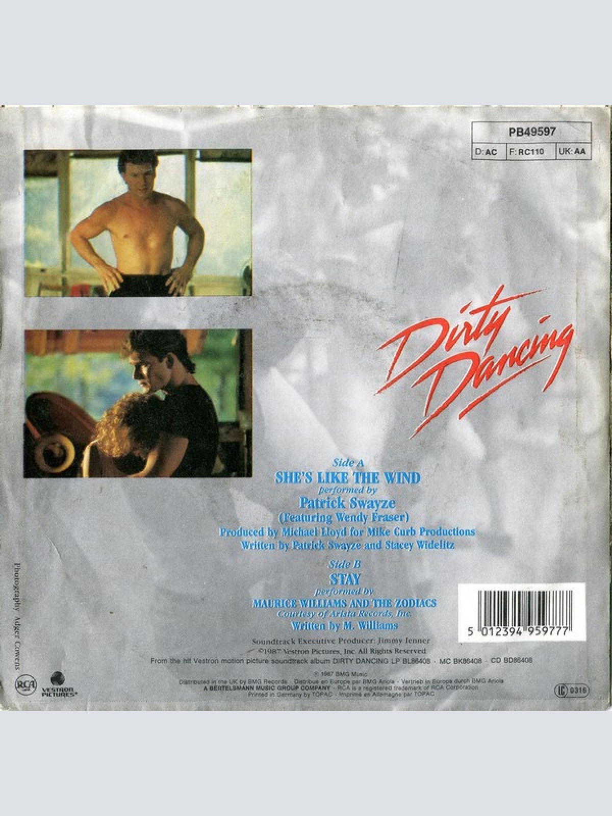 Vinyl / Patrick Swayze Featuring Wendy Fraser - She's Like The Wind