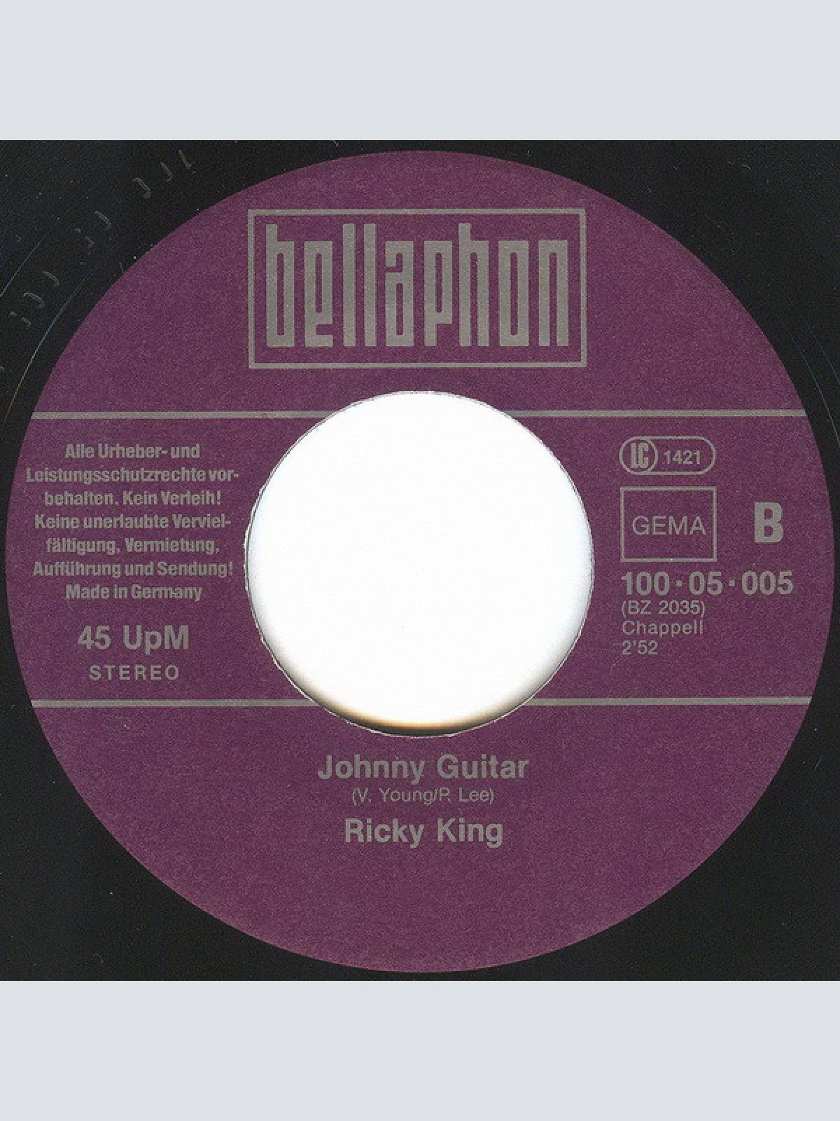 Vinyl / Ricky King - Verde / Johnny Guitar