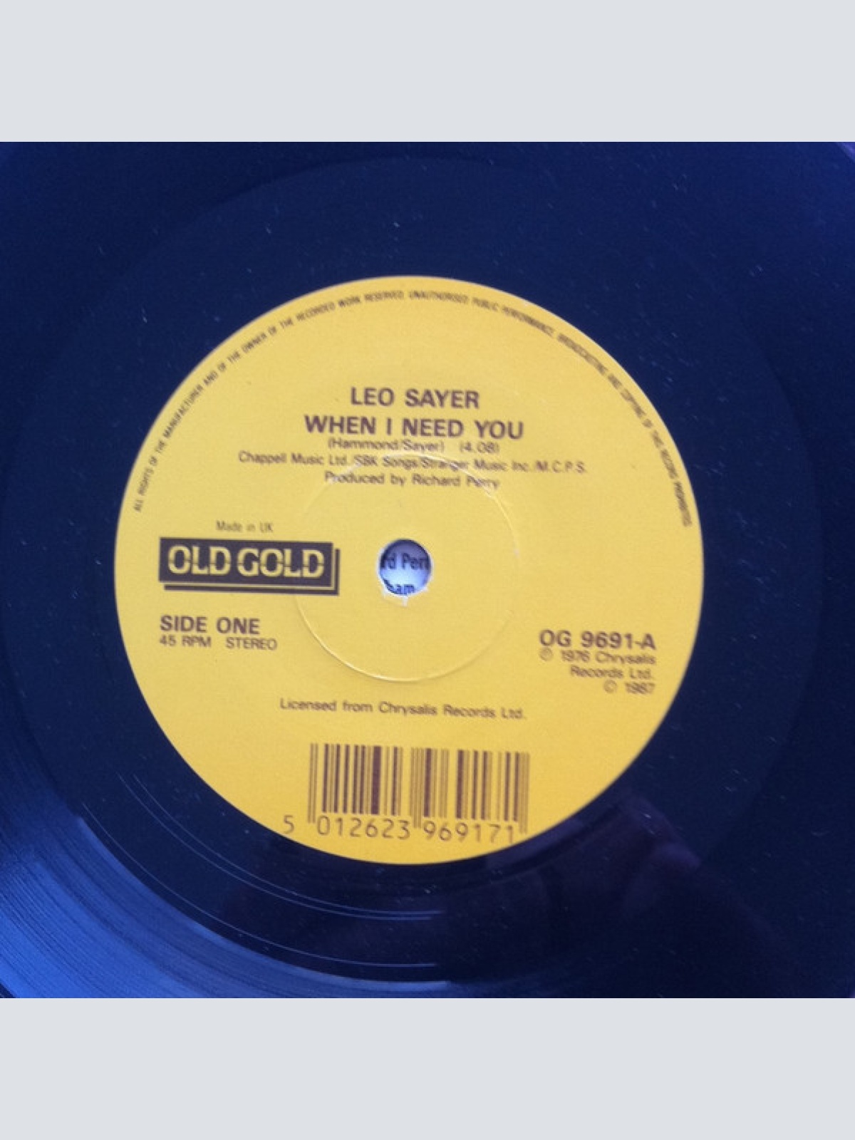 Vinyl / Leo Sayer - When I Need You