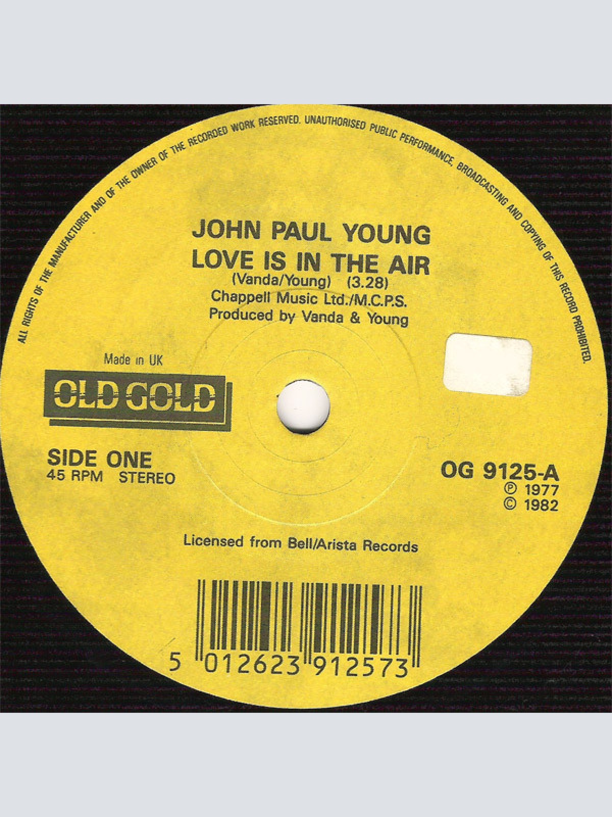Vinyl / John Paul Young - Love Is In The Air