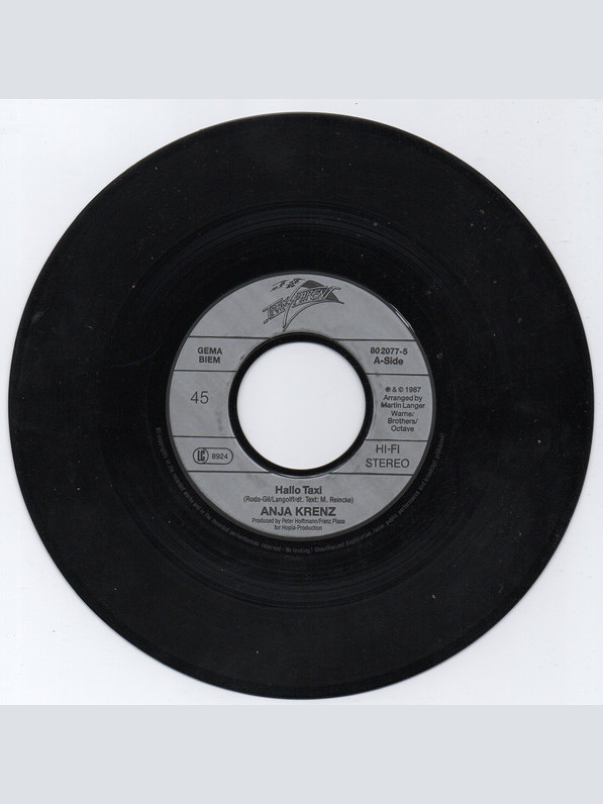 Vinyl / Anja Krenz - Hallo Taxi