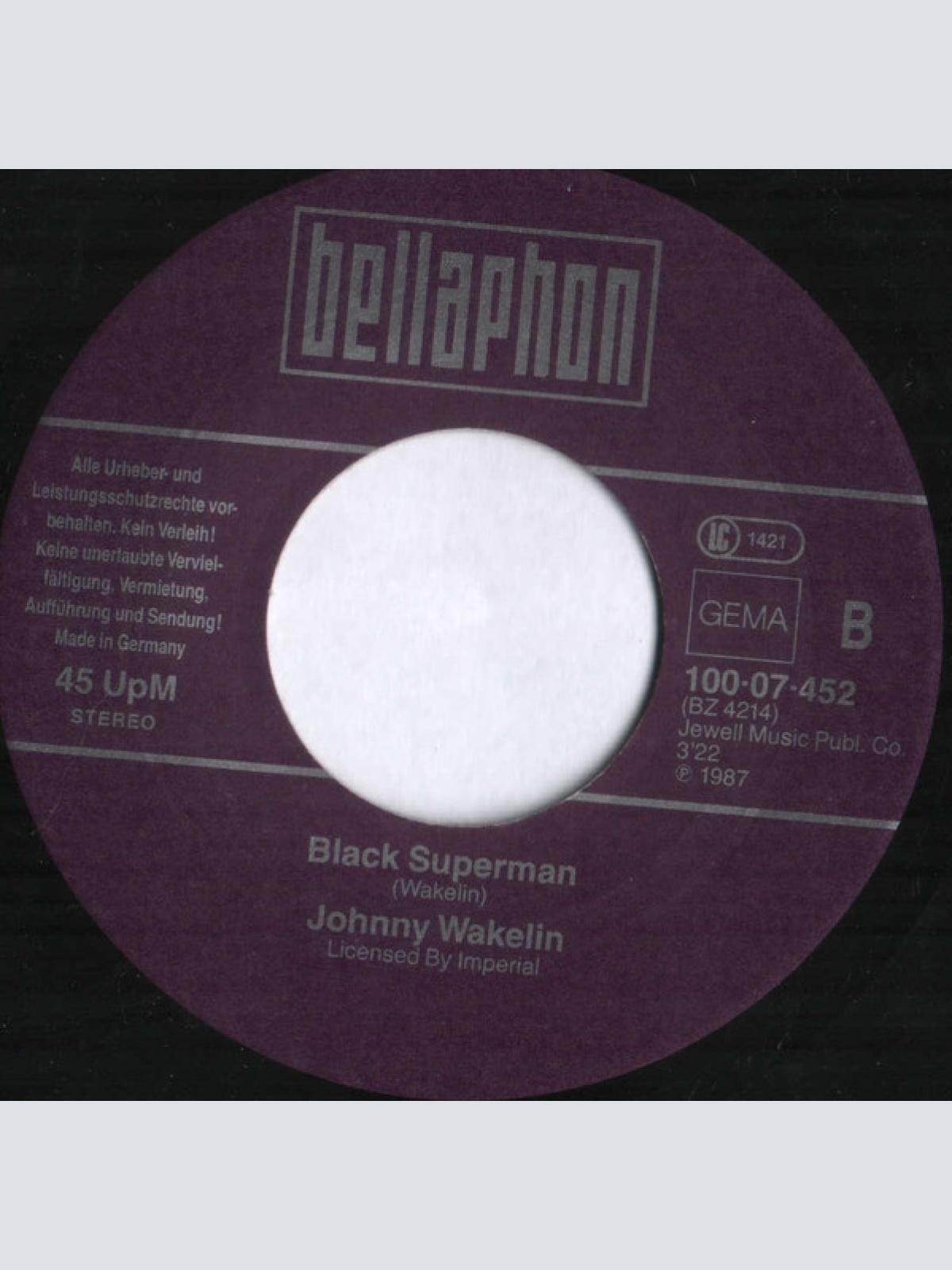 Vinyl / Johnny Wakelin - In Zaire / Black Superman