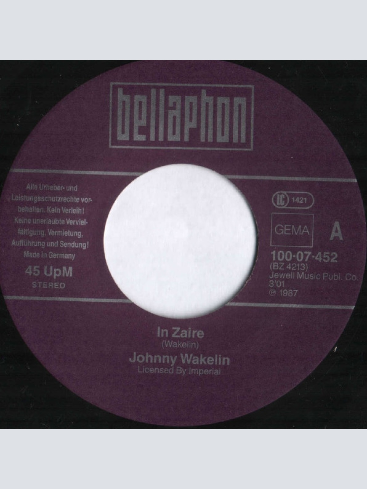 Vinyl / Johnny Wakelin - In Zaire / Black Superman