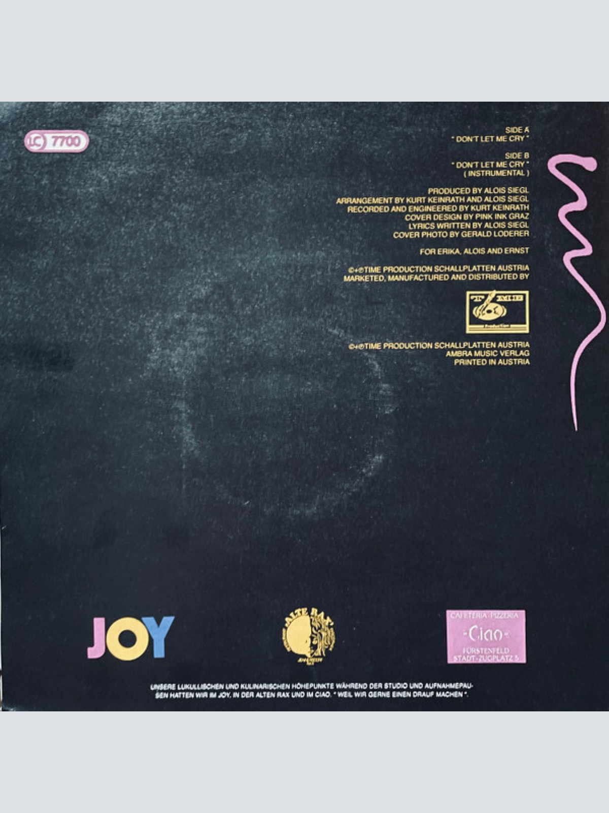 Vinyl / Judy Simone - Don't Let Me Cry