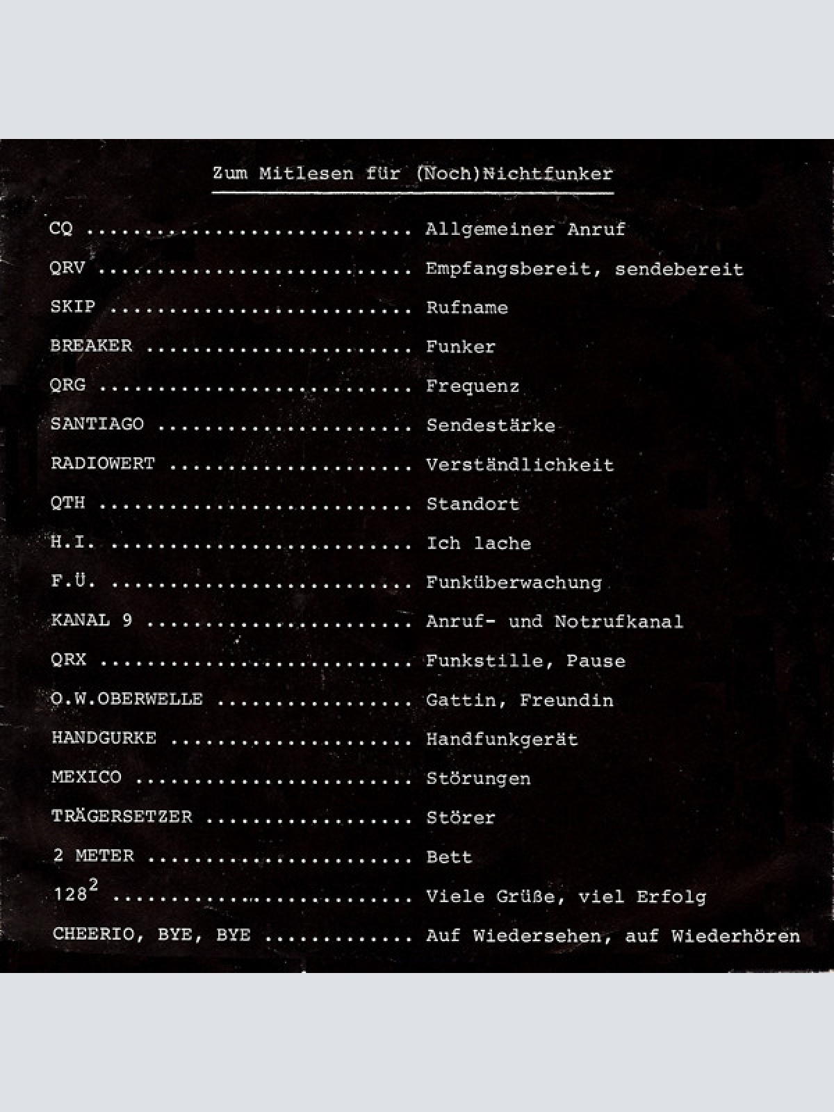 Vinyl / Rudi Napravnik - CQ, CQ