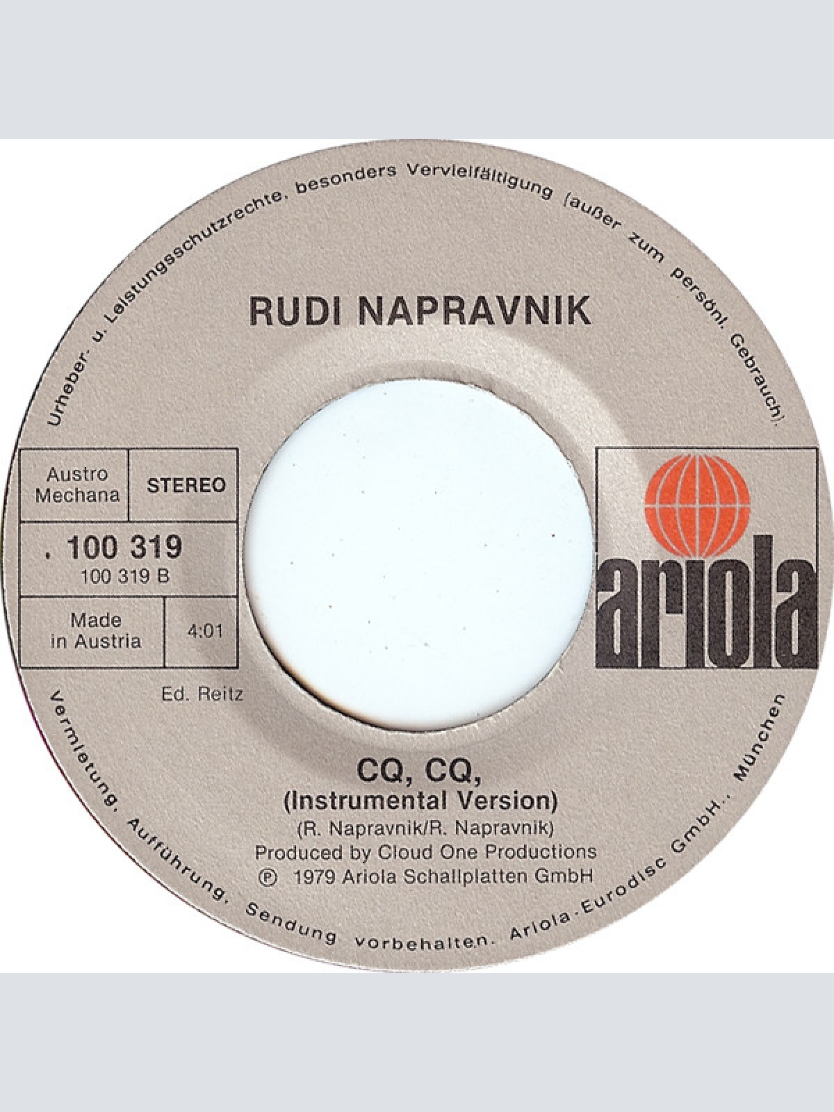 Vinyl / Rudi Napravnik - CQ, CQ
