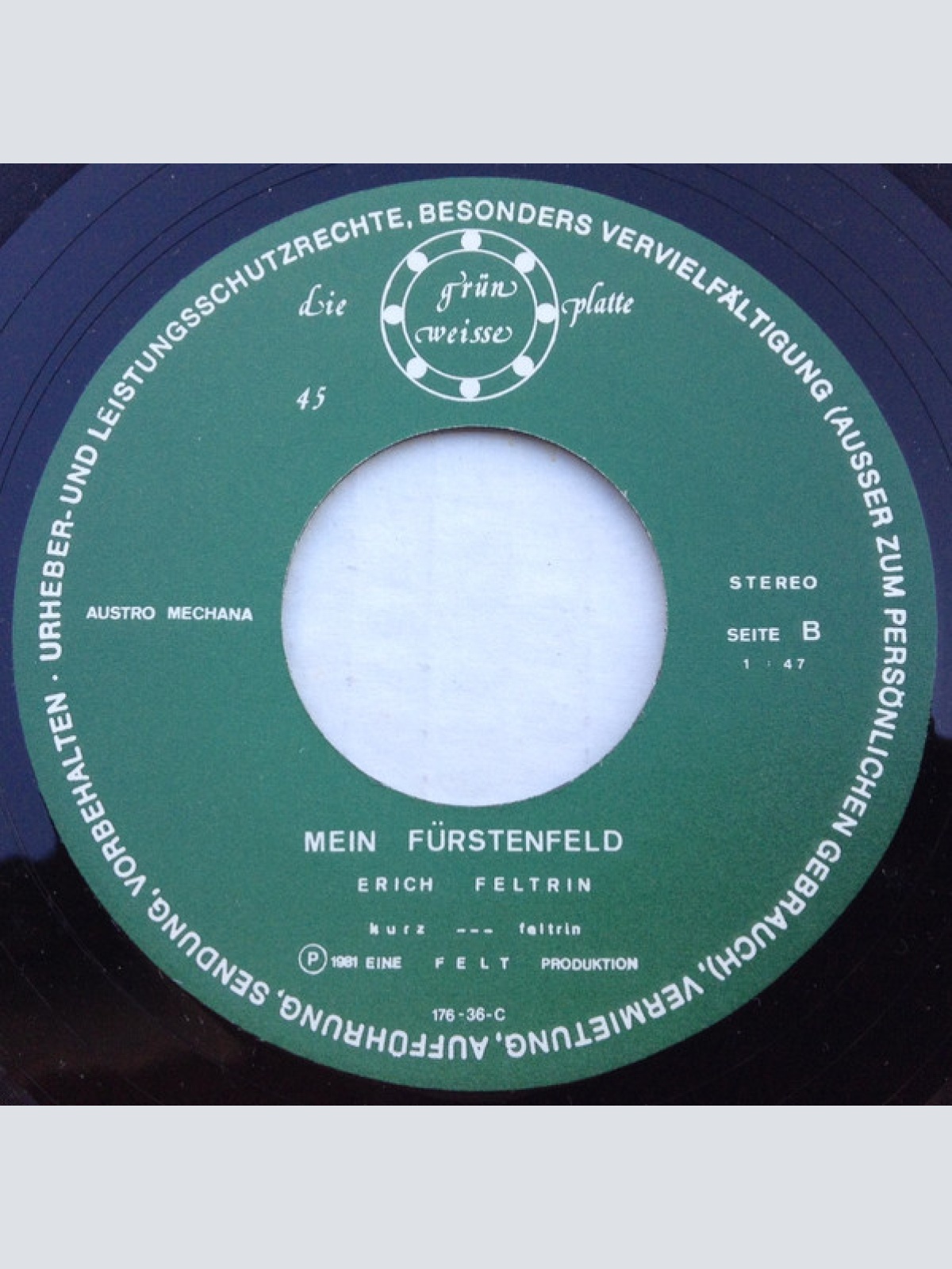 Vinyl / Erich Feltrin - Steiermark – Lied