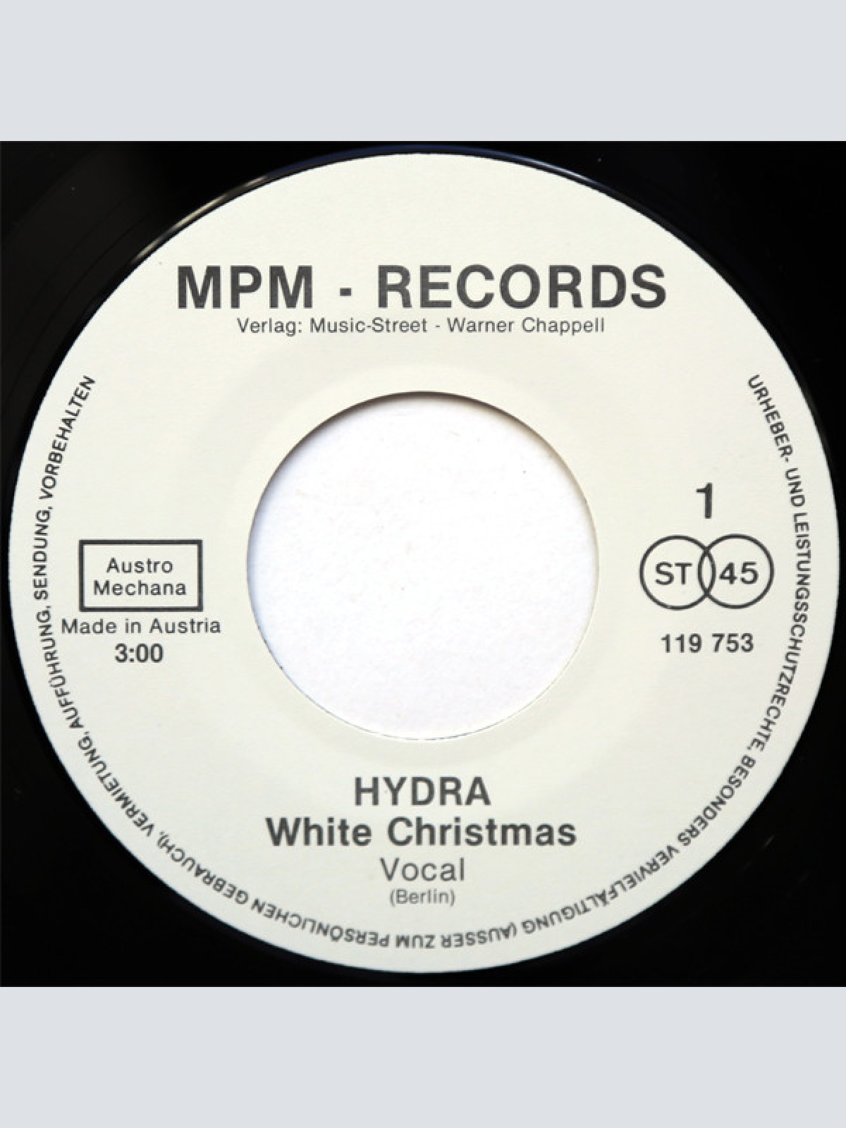 Vinyl / Hydra (47) - I'm Dreaming Of A White Christmas...