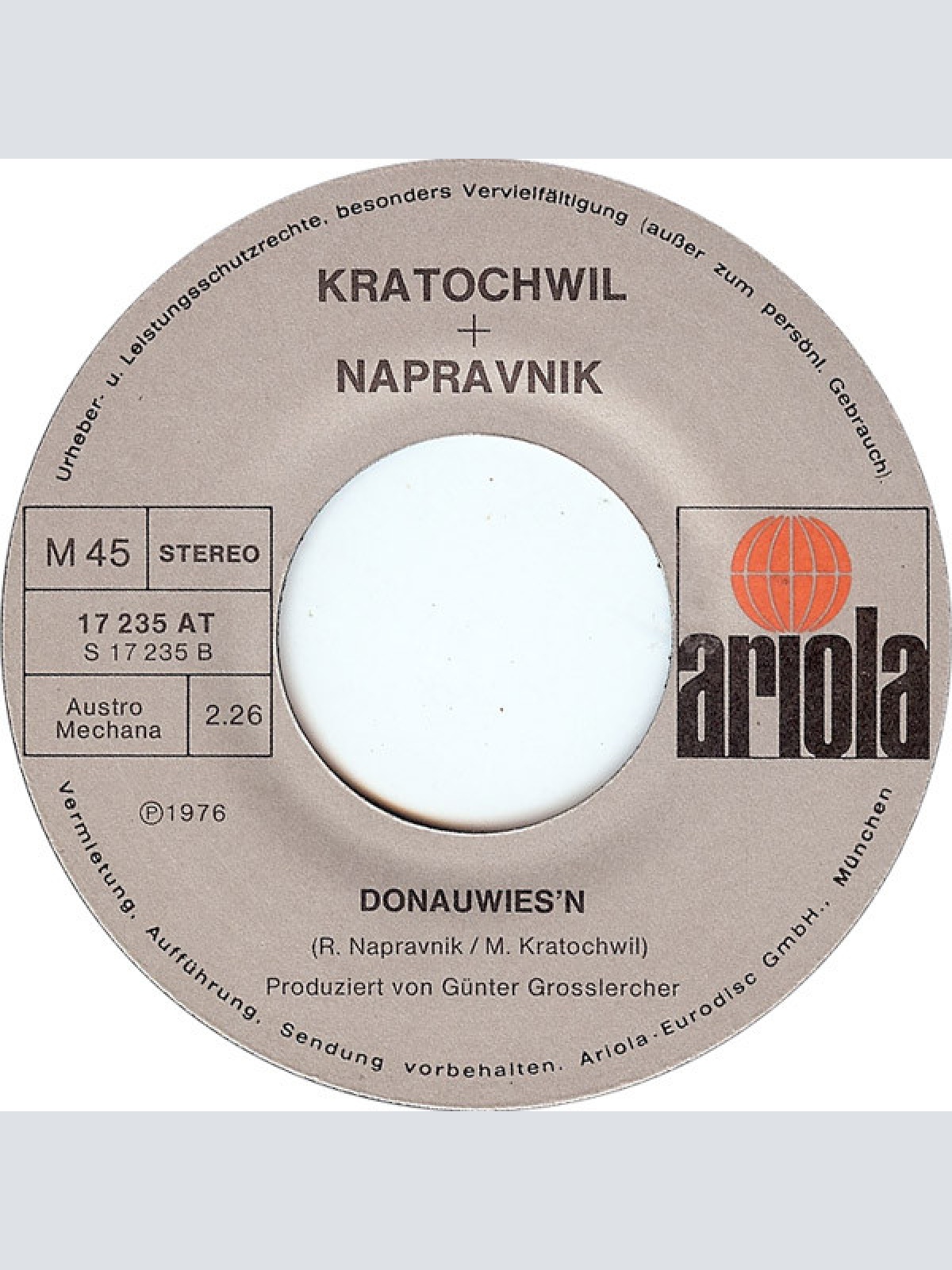 Vinyl / Kratochwil* + Napravnik* - Reichsbrückenmarsch