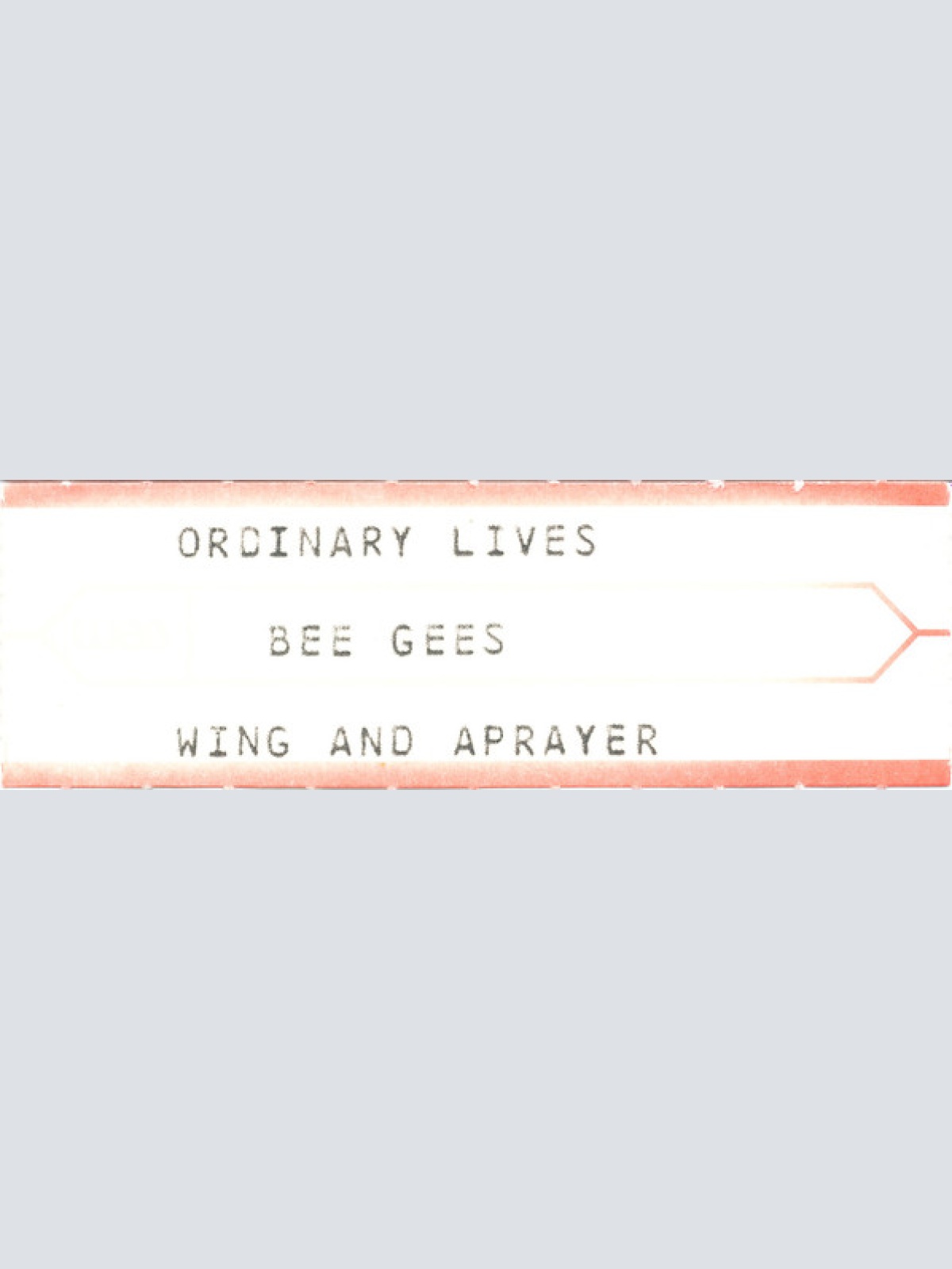 Vinyl / Bee Gees - Ordinary Lives