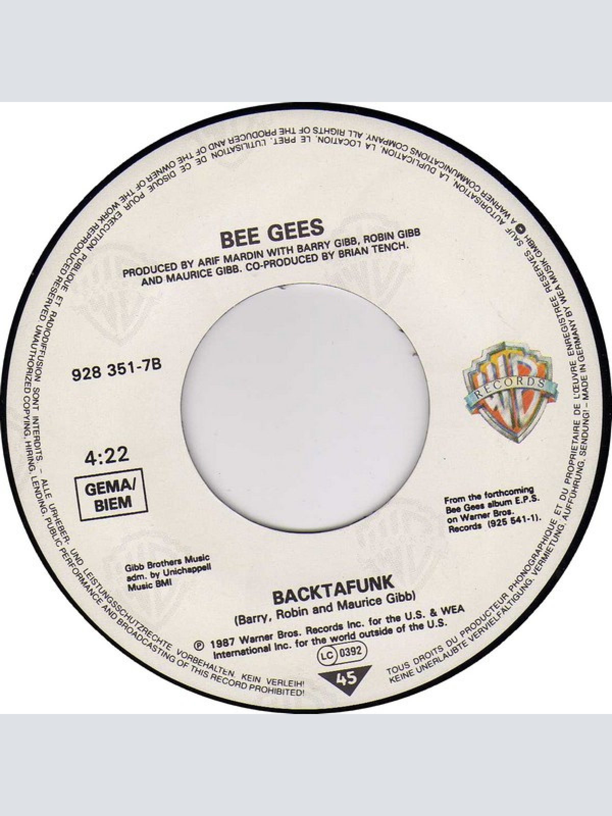Vinyl / Bee Gees - You Win Again