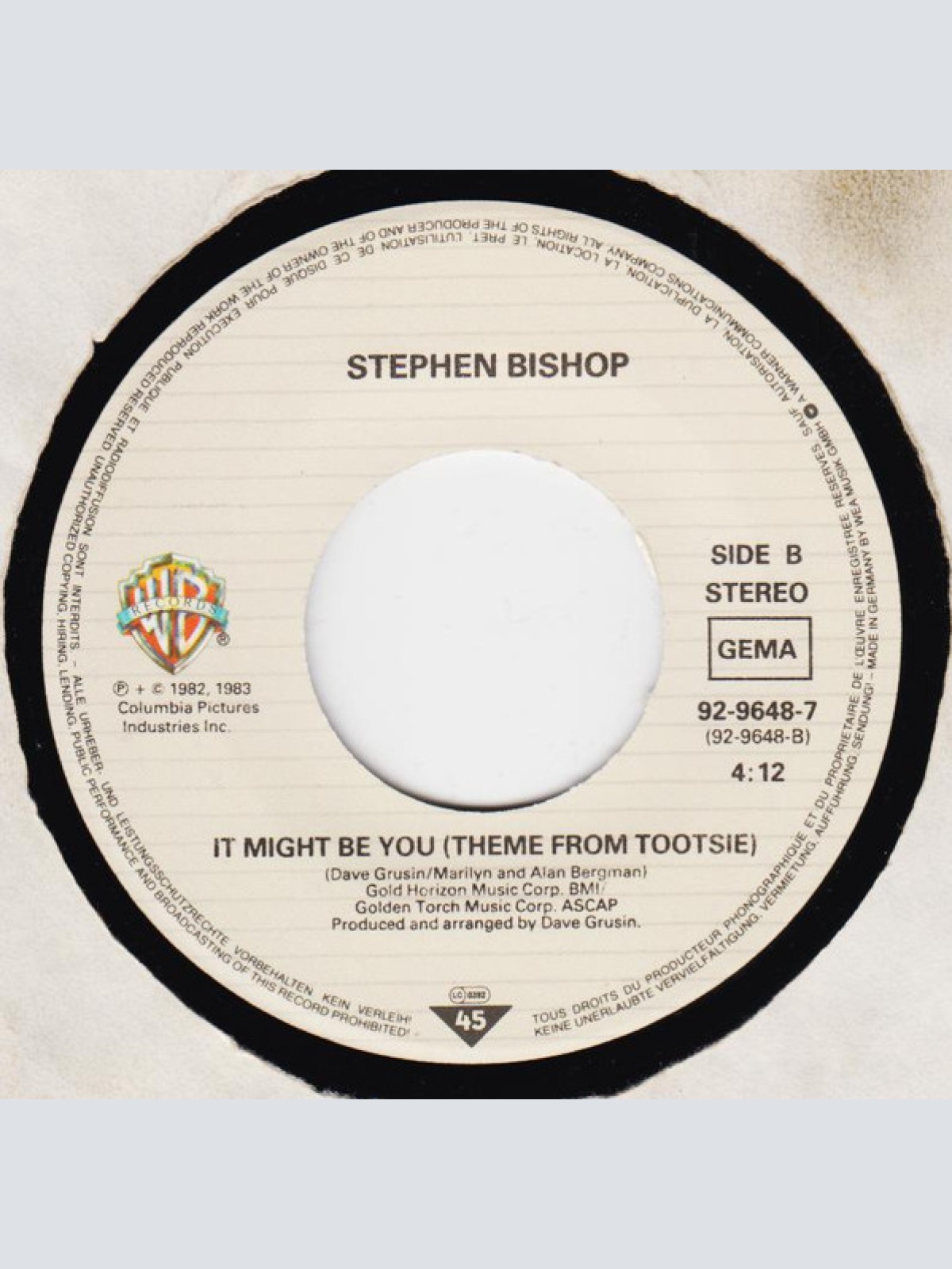 Vinyl / Stephen Bishop - Tootsie