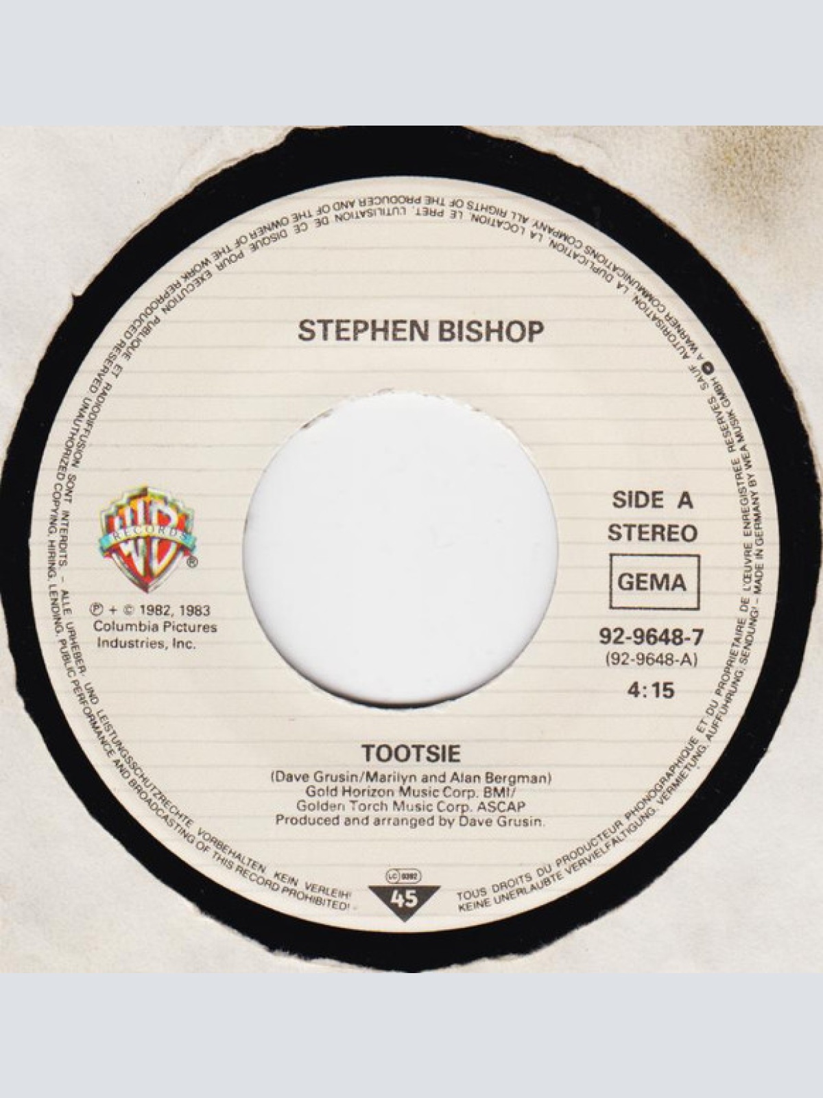 Vinyl / Stephen Bishop - Tootsie