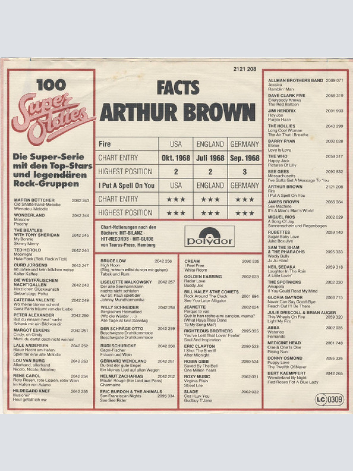 Vinyl / Arthur Brown* - Fire / I Put A Spell On You