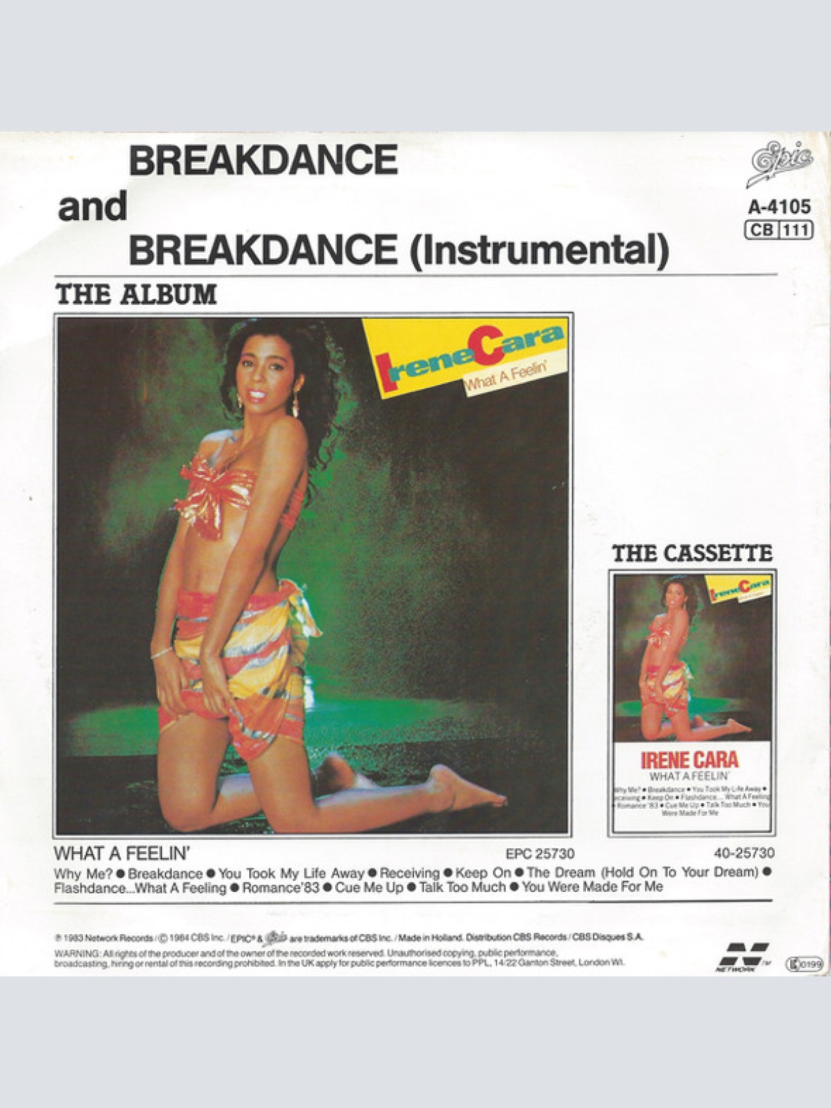 Vinyl / Irene Cara - Breakdance
