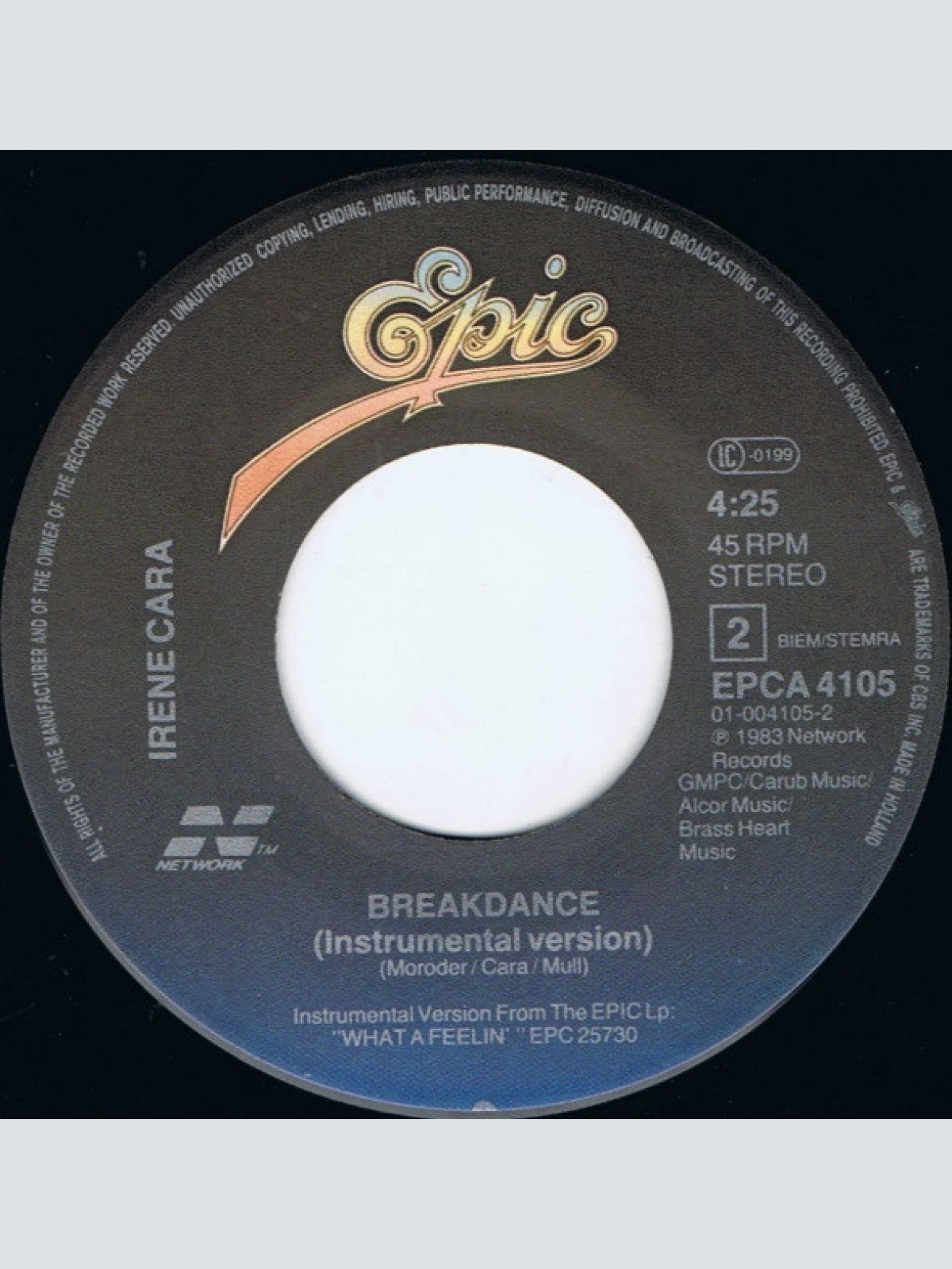 Vinyl / Irene Cara - Breakdance