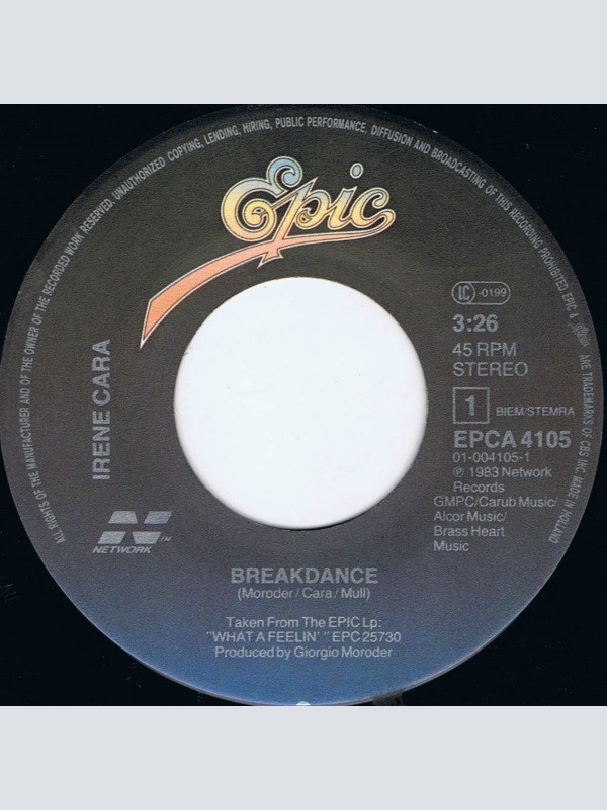 Vinyl / Irene Cara - Breakdance