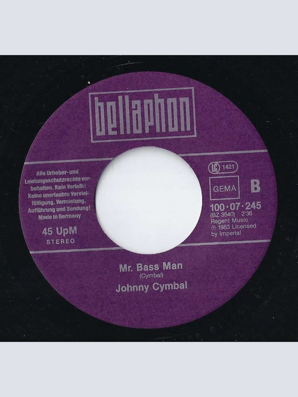 Vinyl / Mitchel Torok* / Johnny Cymbal - Caribbean / Mr. Bass Man