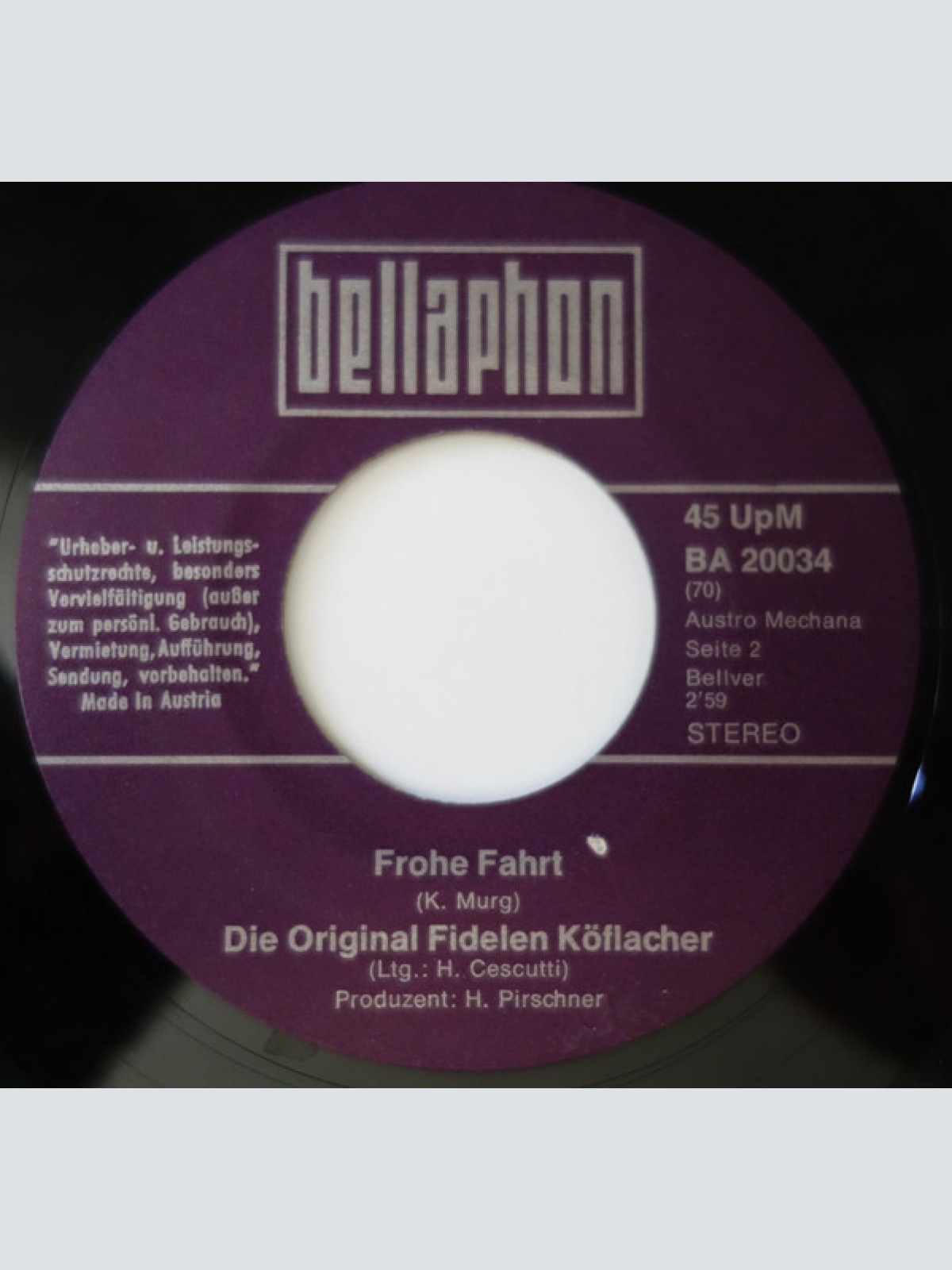Vinyl / Die Original Fidelen Köflacher* - Da Ist Der Ofen Aus