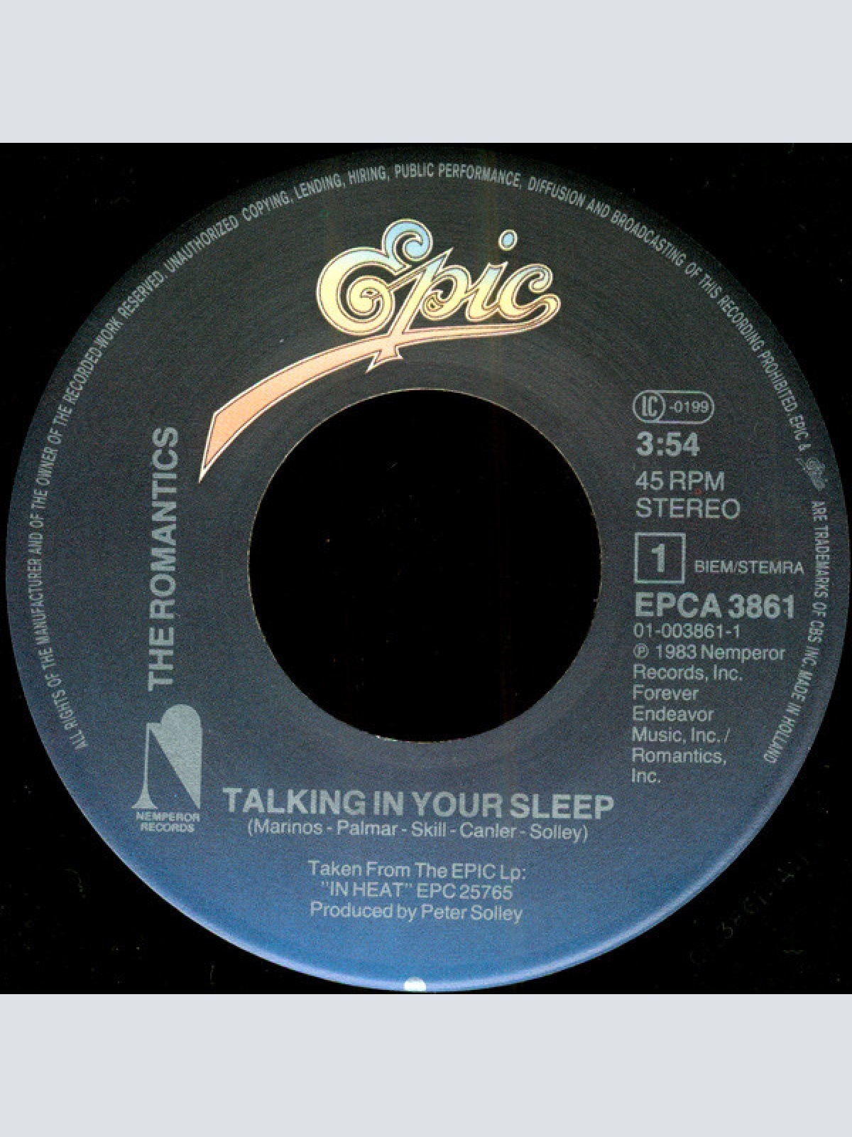 Vinyl / The Romantics - Talking In Your Sleep