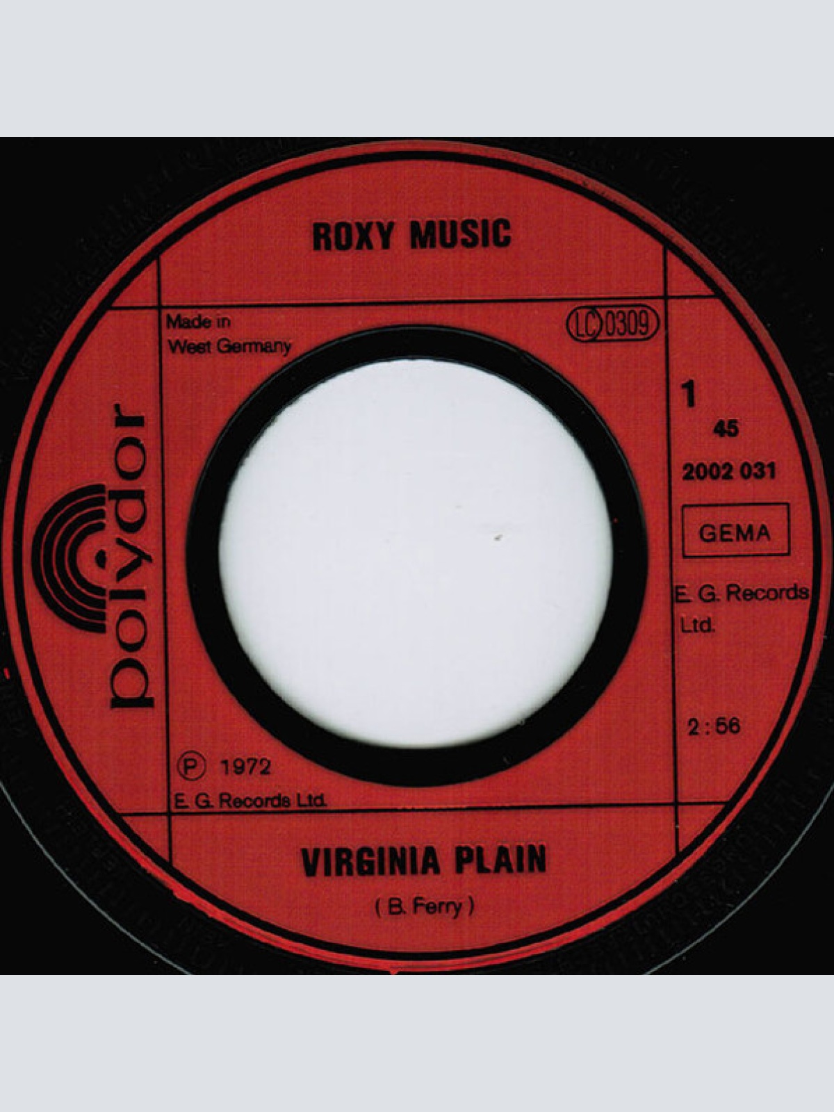Vinyl / Roxy Music - Virginia Plain / Street Life
