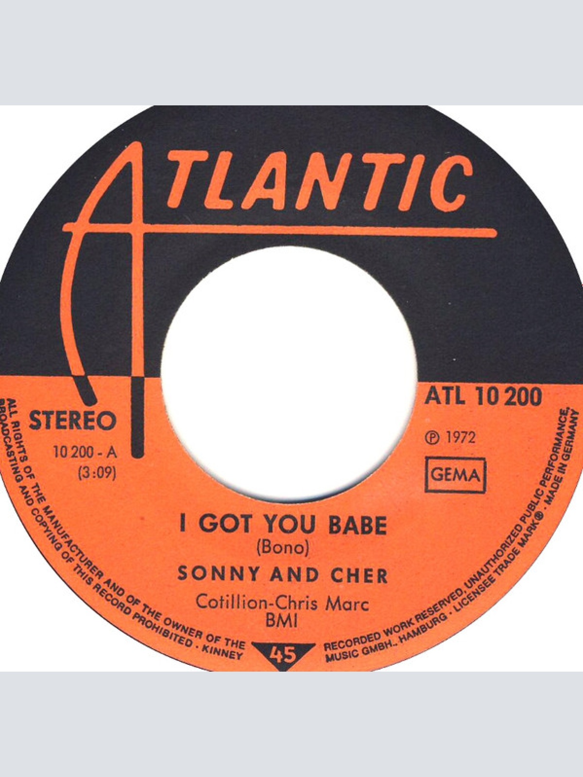 Vinyl / Sonny + Cher* - I Got You Babe / The Beat Goes On