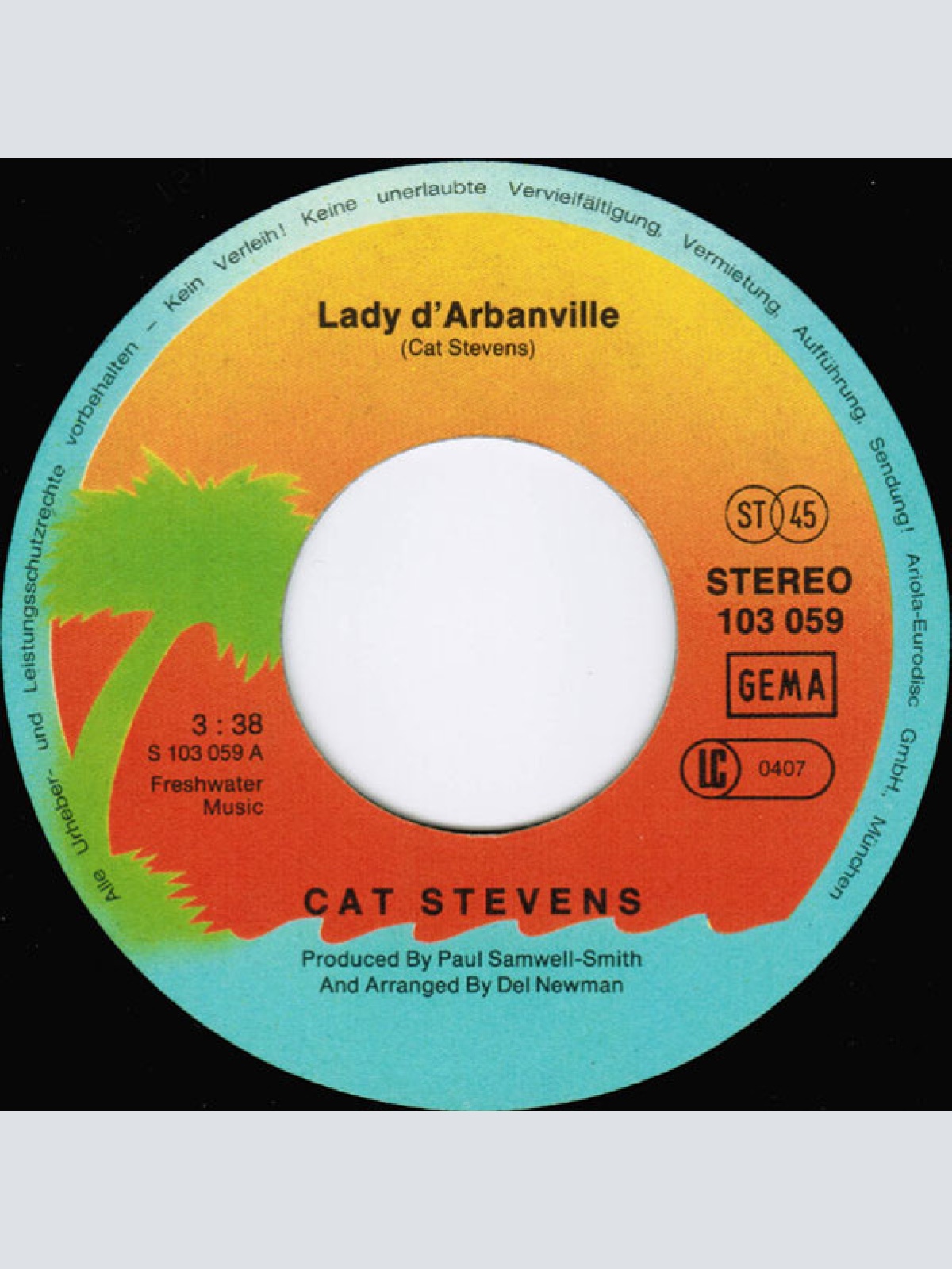 Vinyl / Cat Stevens - Lady D'Arbanville / Can't Keep It In