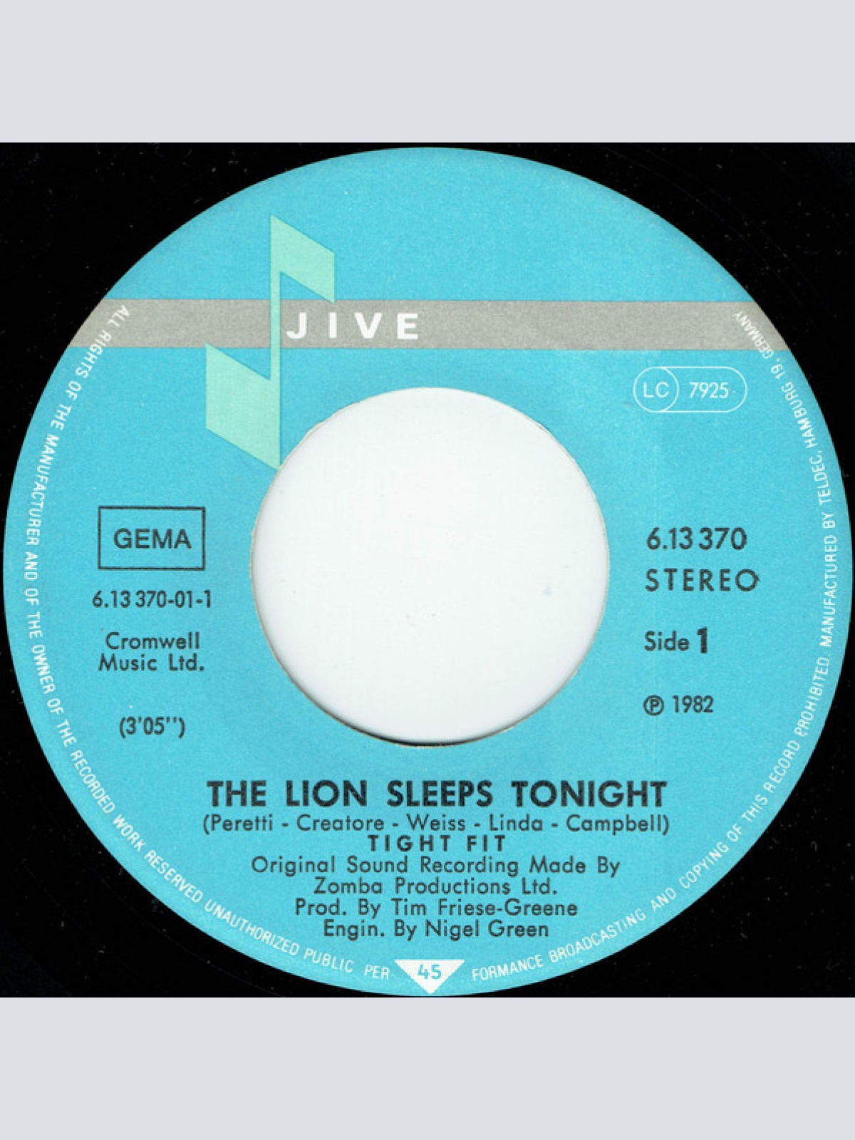 Vinyl / Tight Fit - The Lion Sleeps Tonight