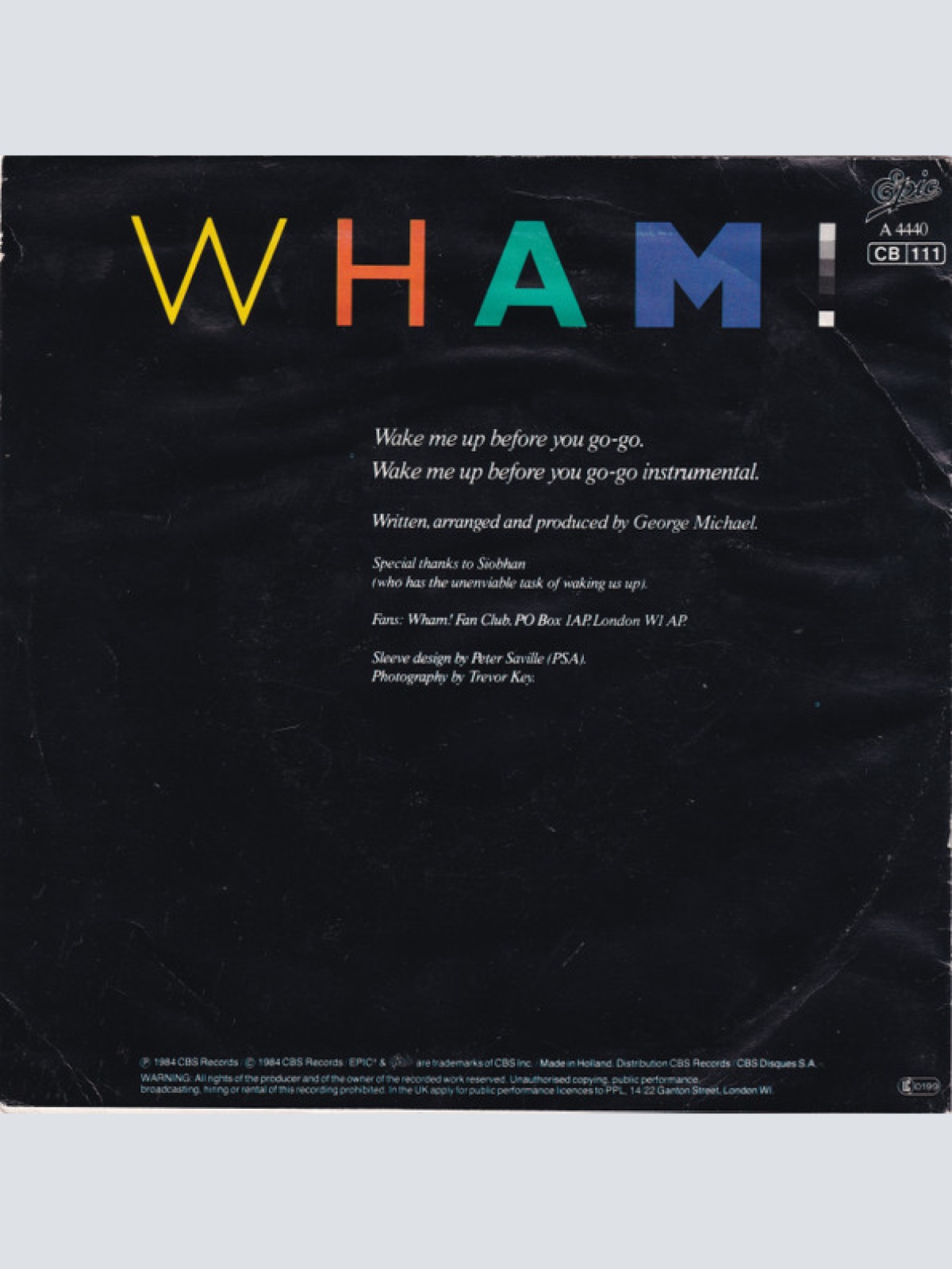 Vinyl / Wham! - Wake Me Up Before You Go-Go