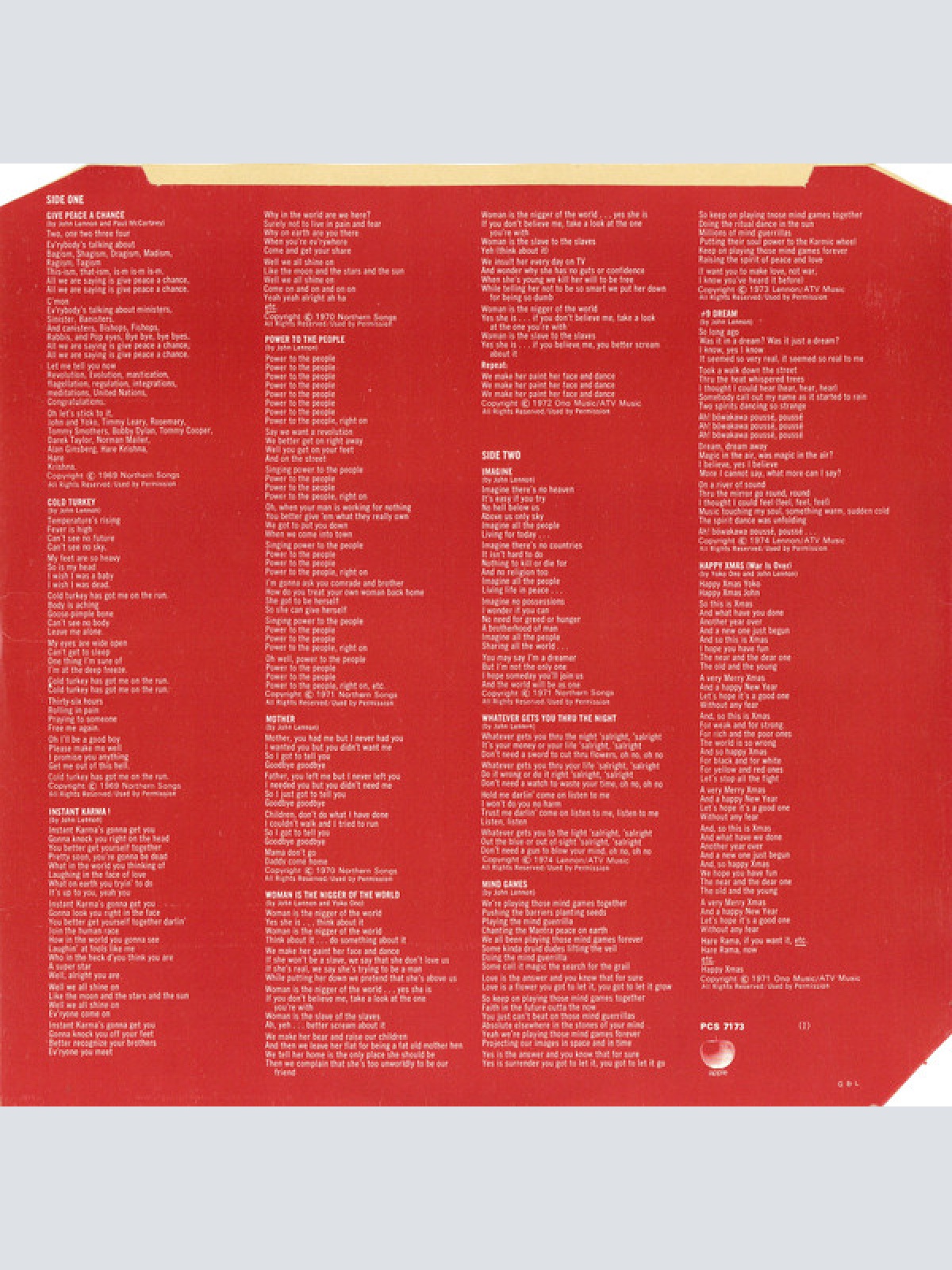 Vinyl / Lennon*, Plastic Ono Band* - Shaved Fish